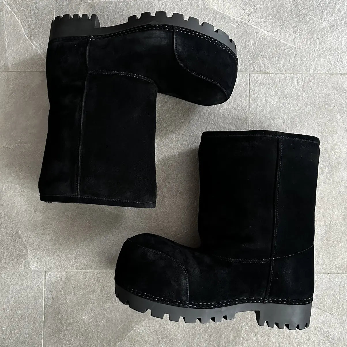 Balenciaga Alaska Black Suede Mid Boots