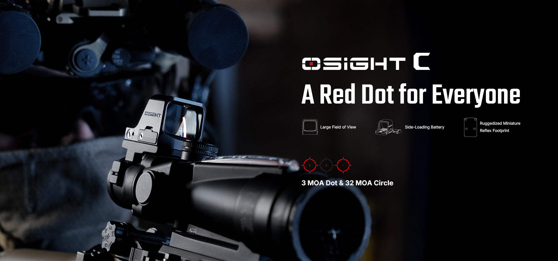 Olight Osight C Open Reflex Optic with Replaceable Side-Loading Battery