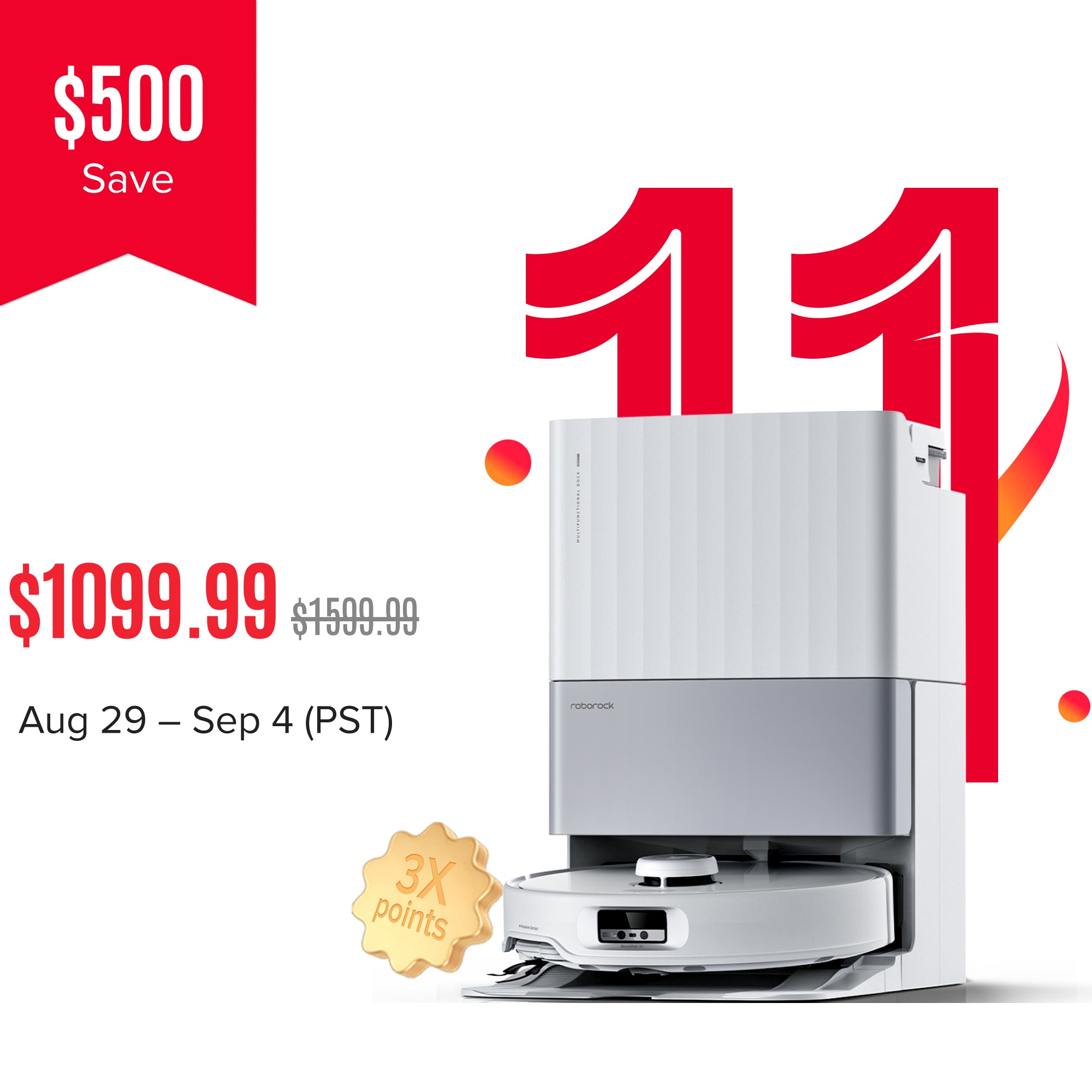 Roborock Qrevo Edge Robot Vacuum with Multifunctional Dock 3.0 (Upgraded from Qrevo Master)