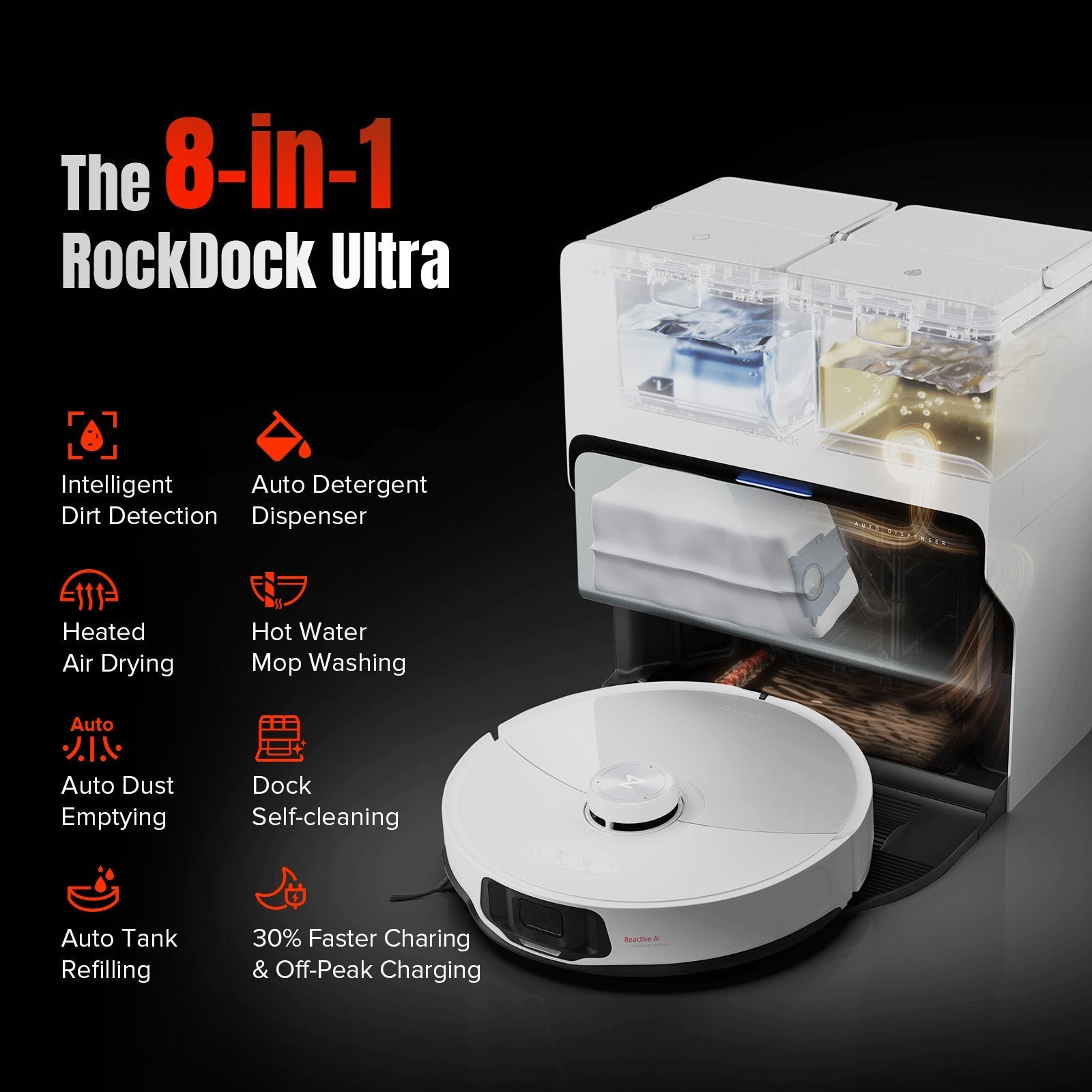 Roborock S8 MaxV Ultra with 8-in-1 RockDock® Ultra