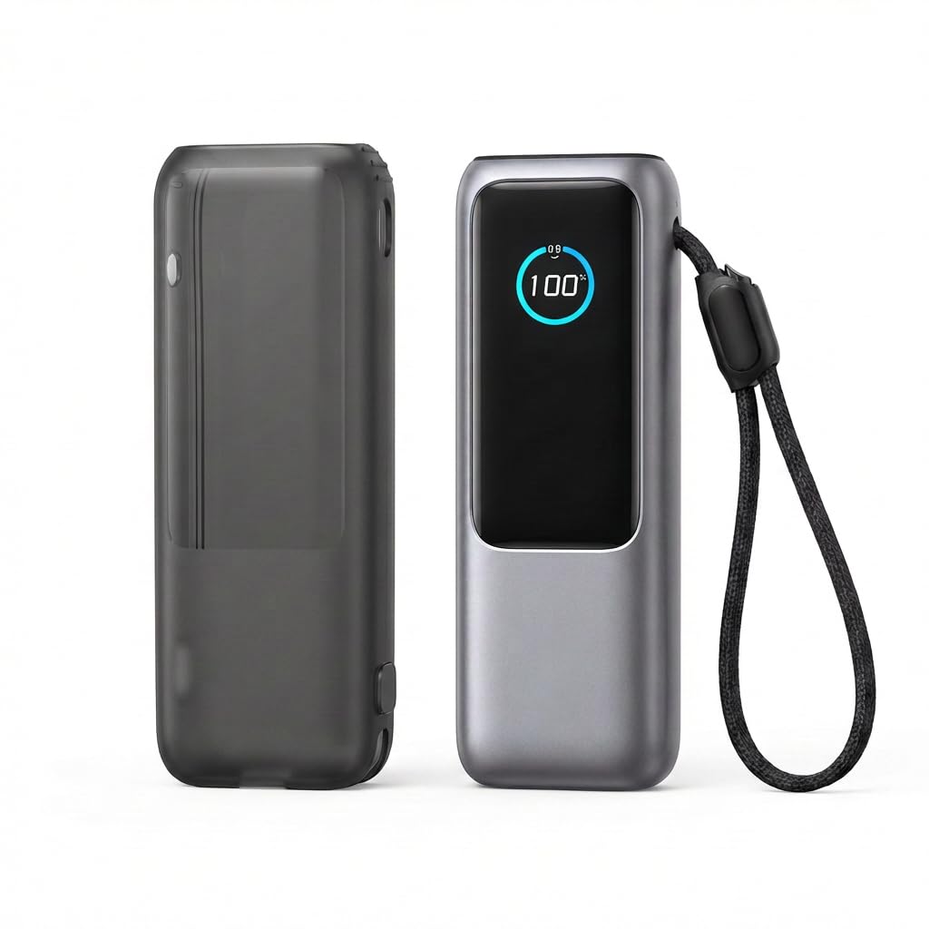 Slim TPU Protective Case for 25000mAh 165W Laptop Power Bank Black Clear Case Only