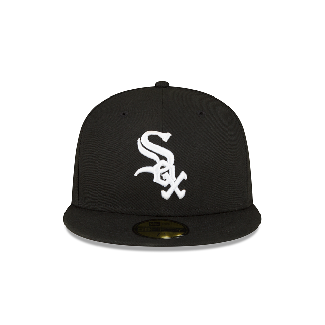 Chicago White Sox Sidepatch Black 59FIFTY Fitted Hat