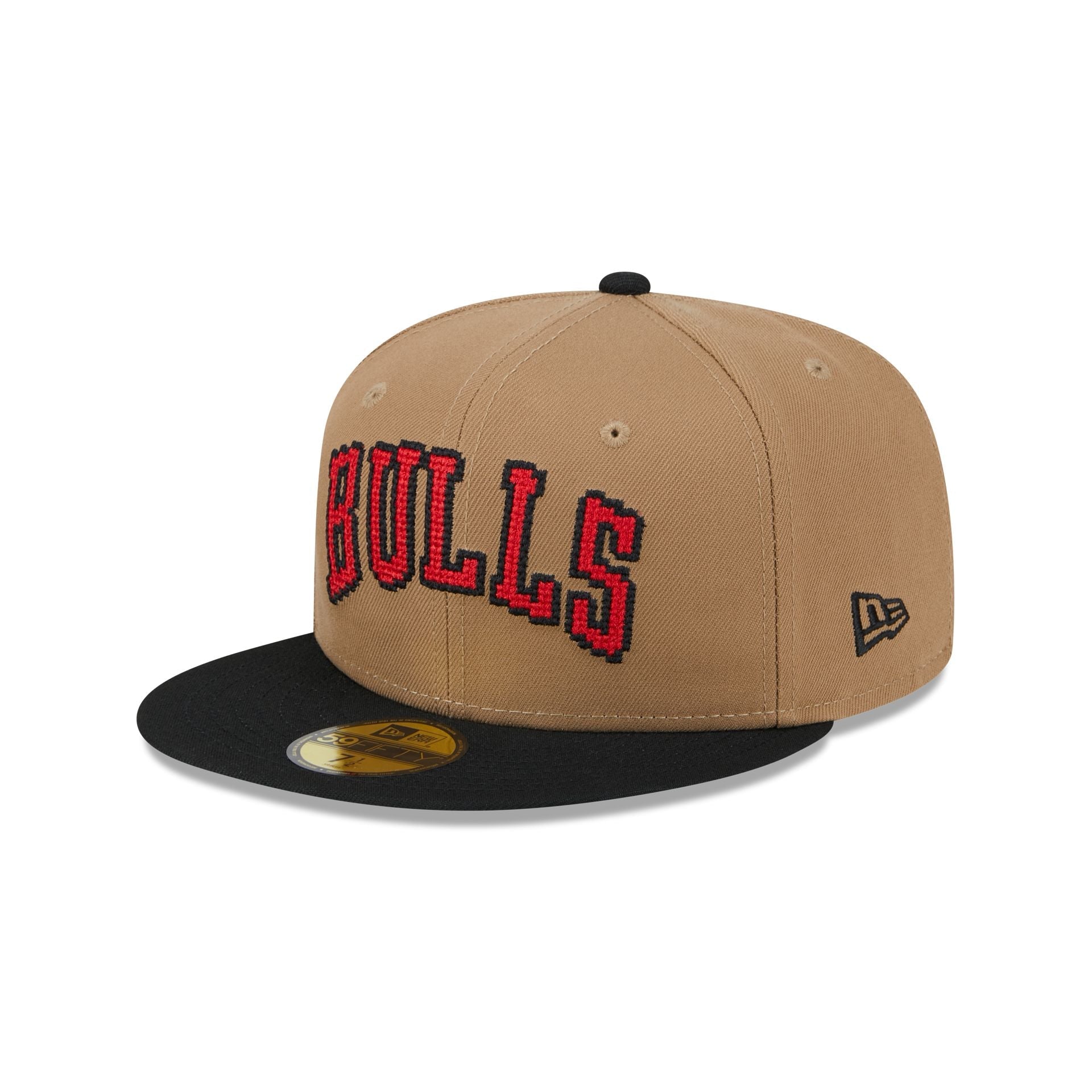 Chicago Bulls Classic 8-Bit Wordmark 59FIFTY Fitted Hat