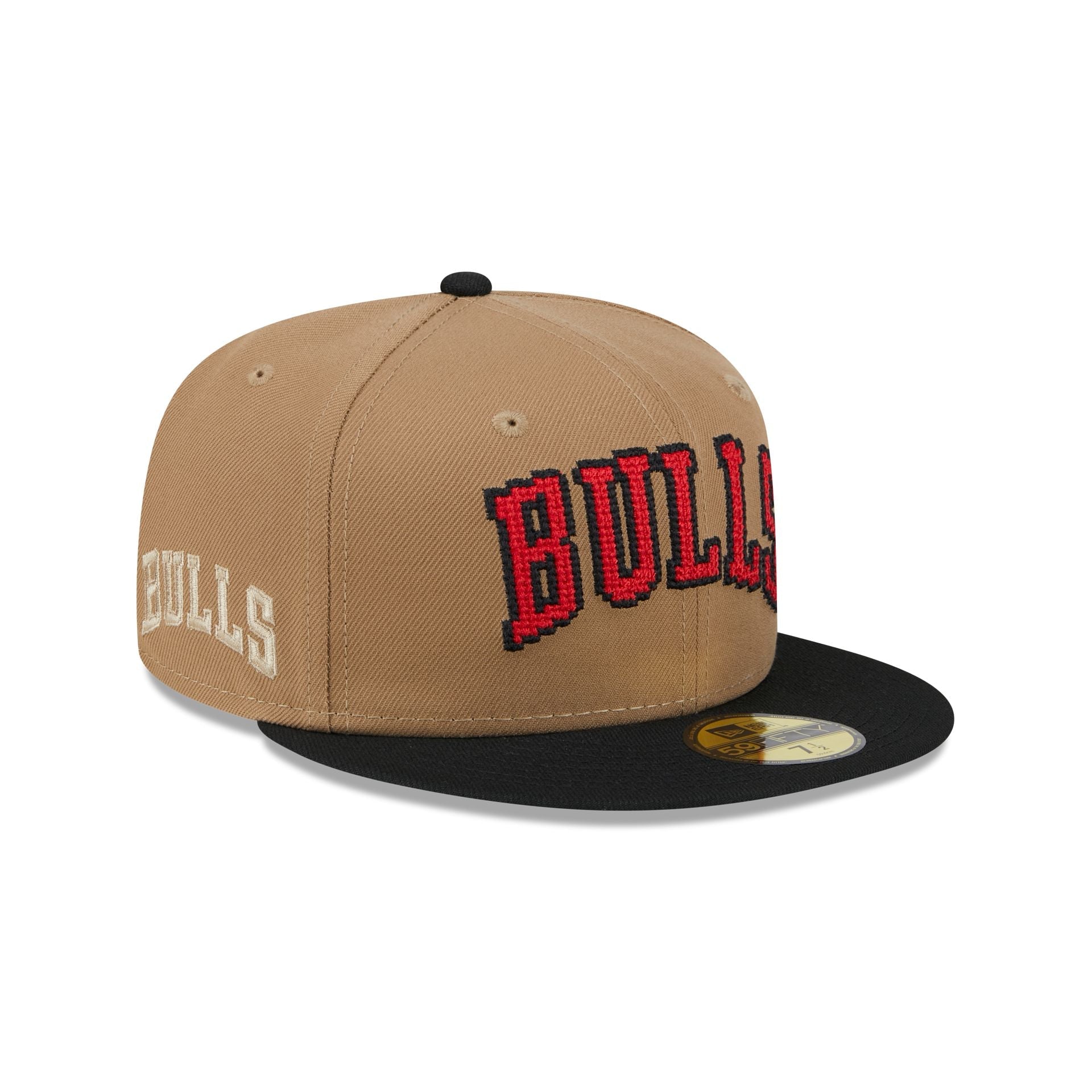 Chicago Bulls Classic 8-Bit Wordmark 59FIFTY Fitted Hat