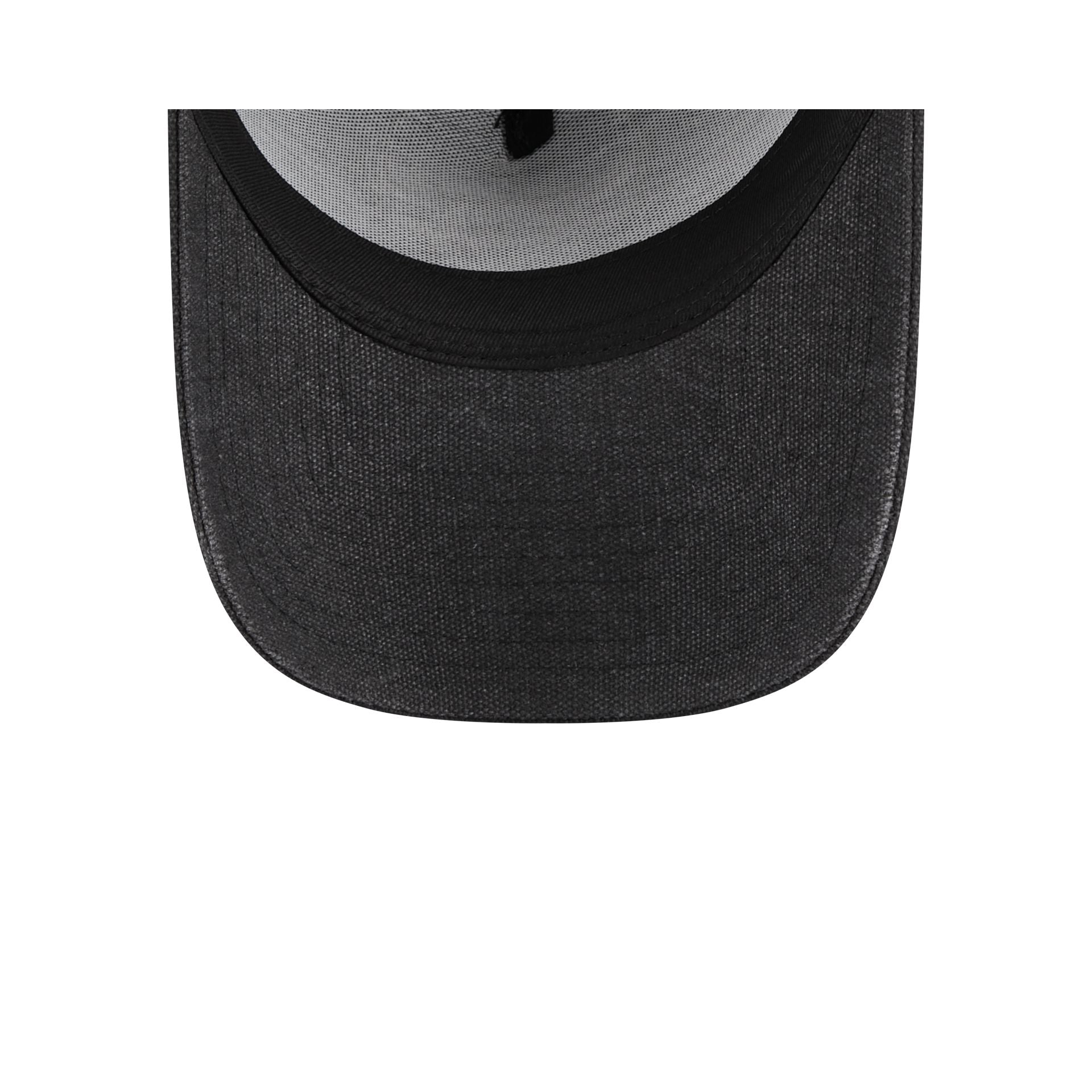 Chicago Bulls Logo Essentials Black 9FORTY A-Frame Snapback Hat