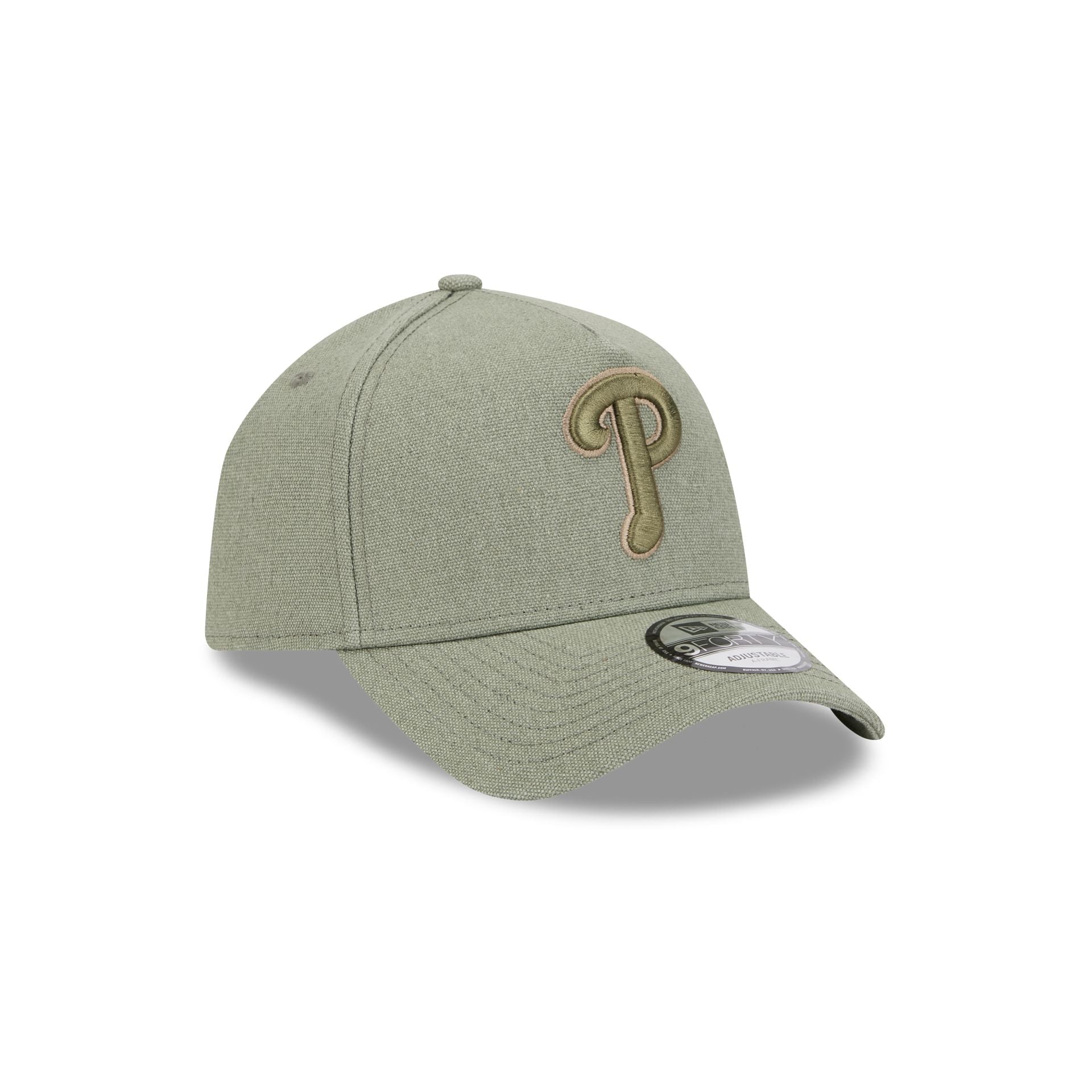Philadelphia Phillies Logo Essentials Olive 9FORTY A-Frame Snapback Hat