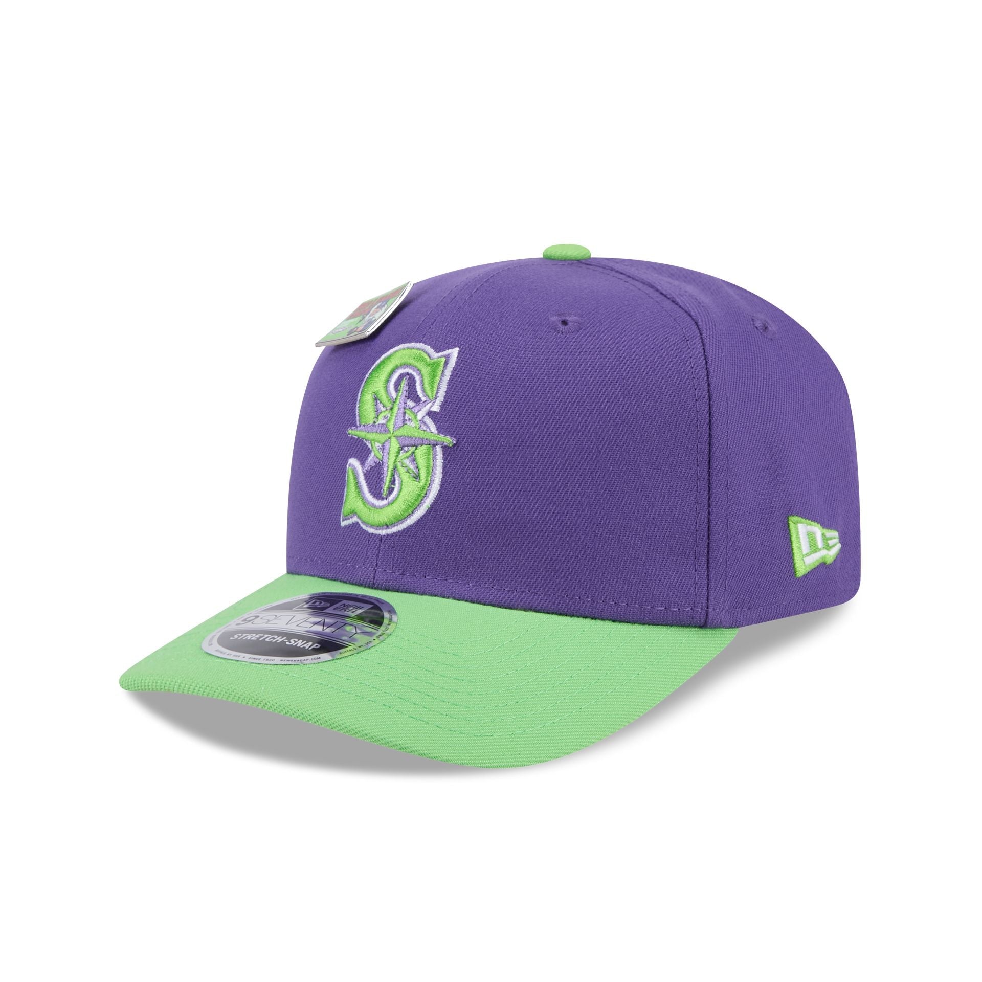 Big League Chew X Seattle Mariners Swingin' Sour Apple 9SEVENTY Stretch-Snap Hat