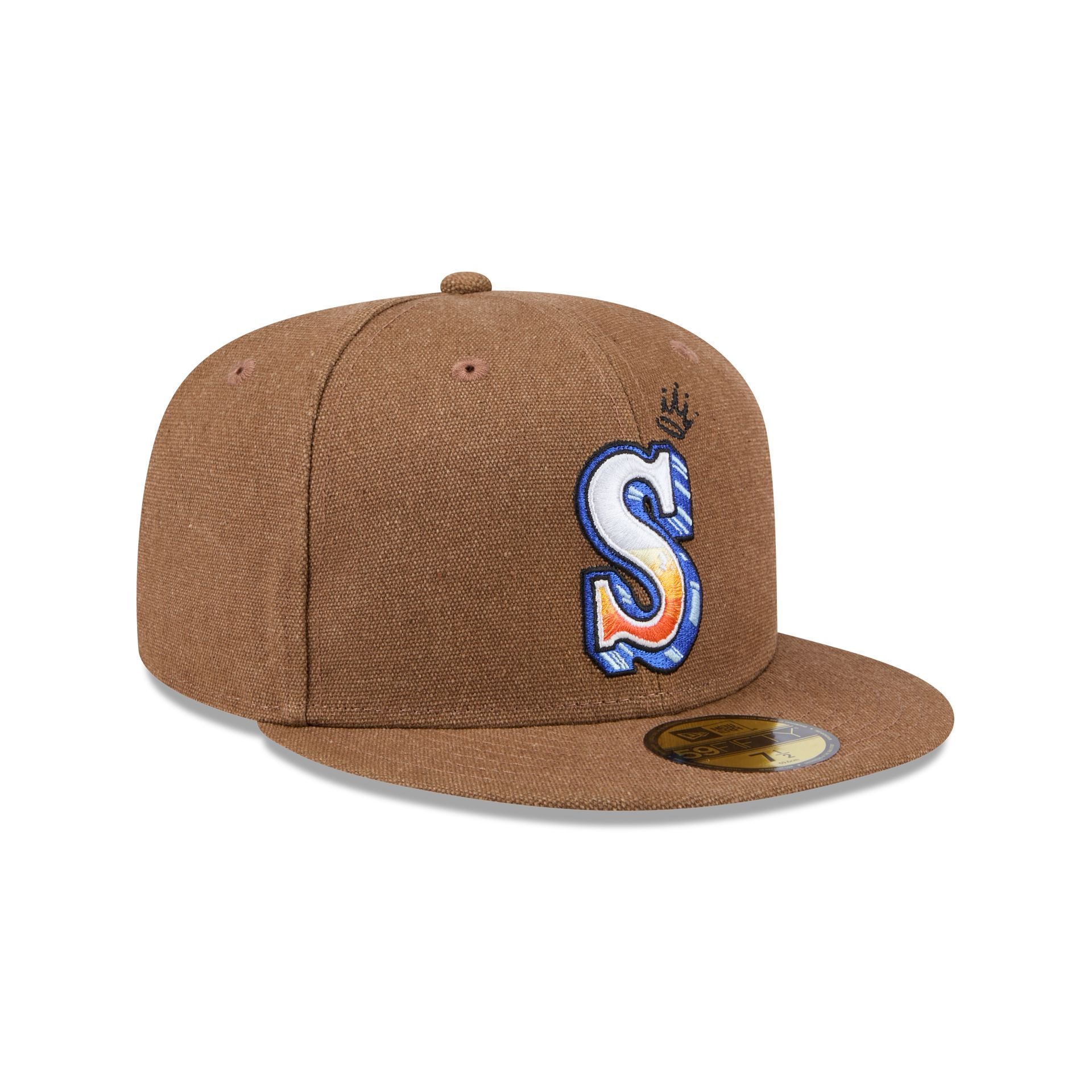 Seattle Mariners Logo Scribble 59FIFTY Fitted Hat