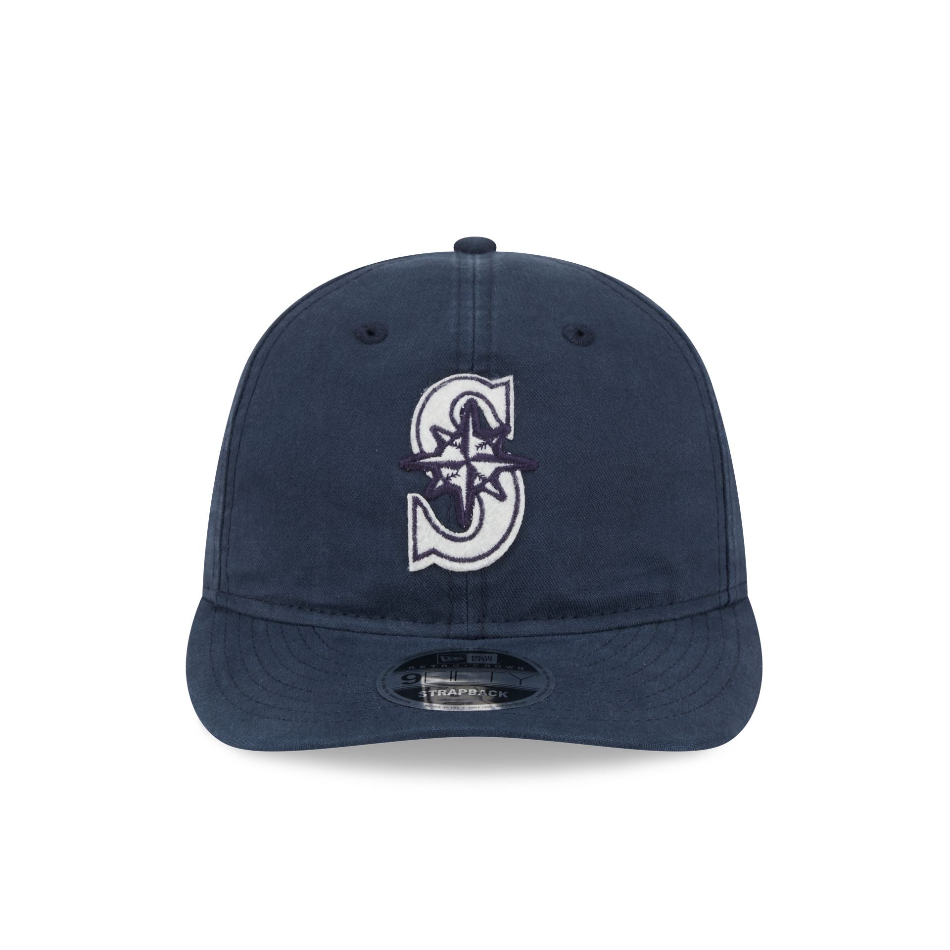Seattle Mariners Canvas Felt Retro Crown 9FIFTY Strapback Hat