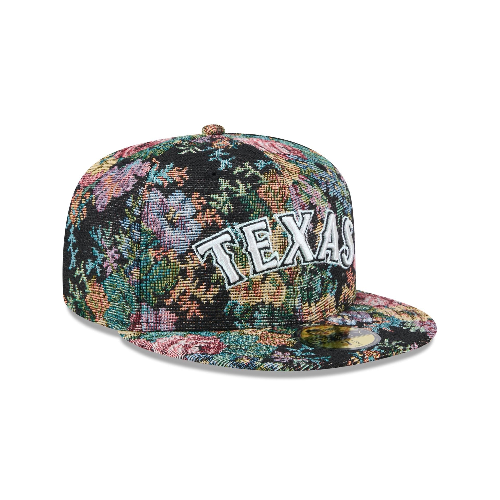 Texas Rangers Jacquard Pattern 59FIFTY Fitted Hat