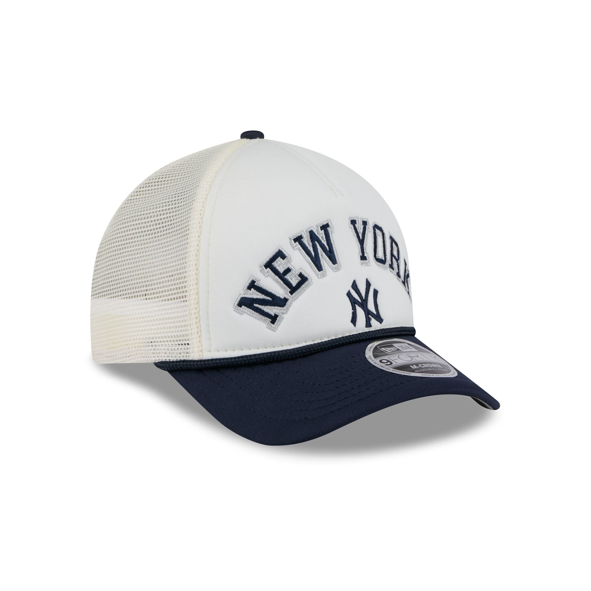 New York Yankees Chrome Arch 9FORTY M-Crown A-Frame Trucker Hat