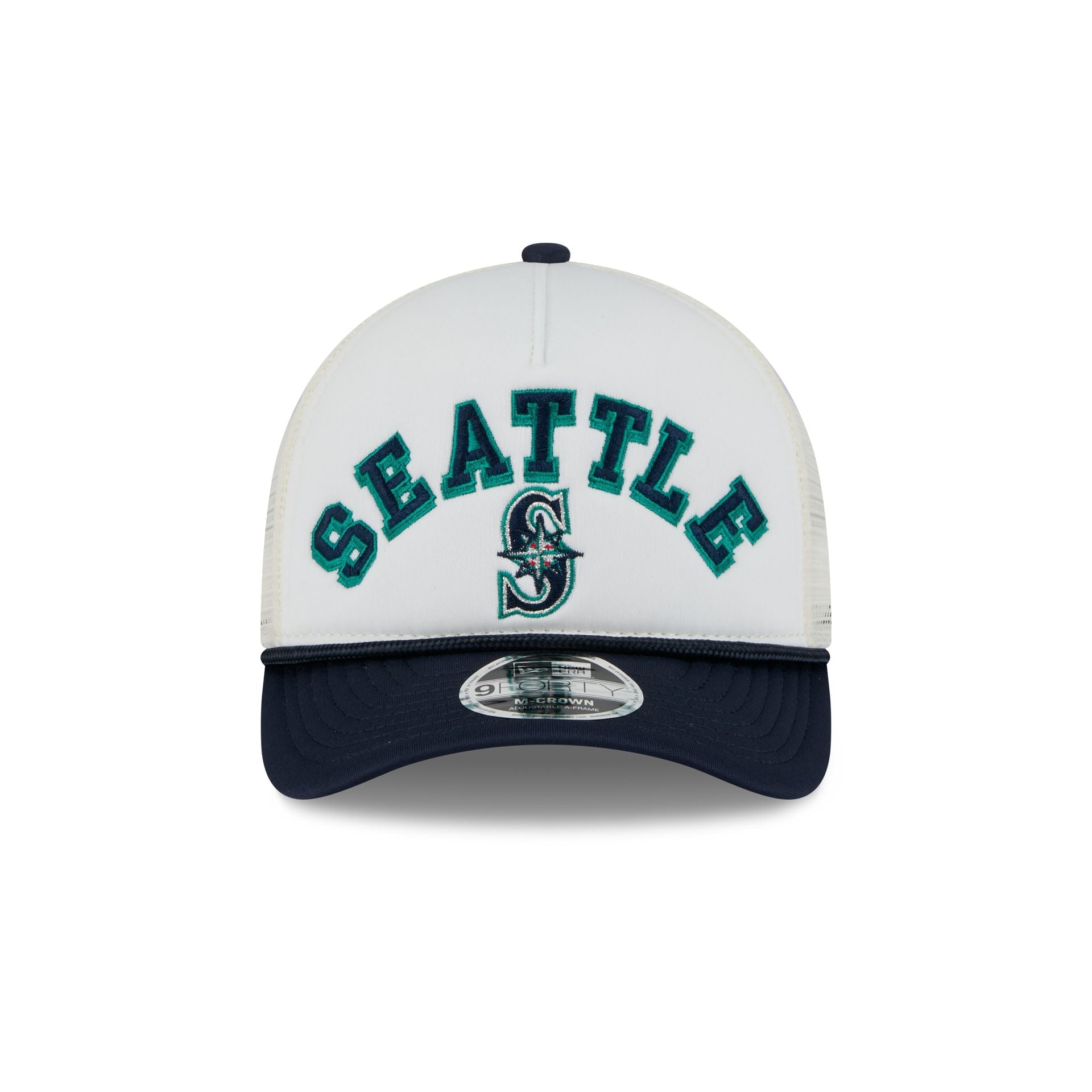 Seattle Mariners Chrome Arch 9FORTY M-Crown A-Frame Trucker Hat