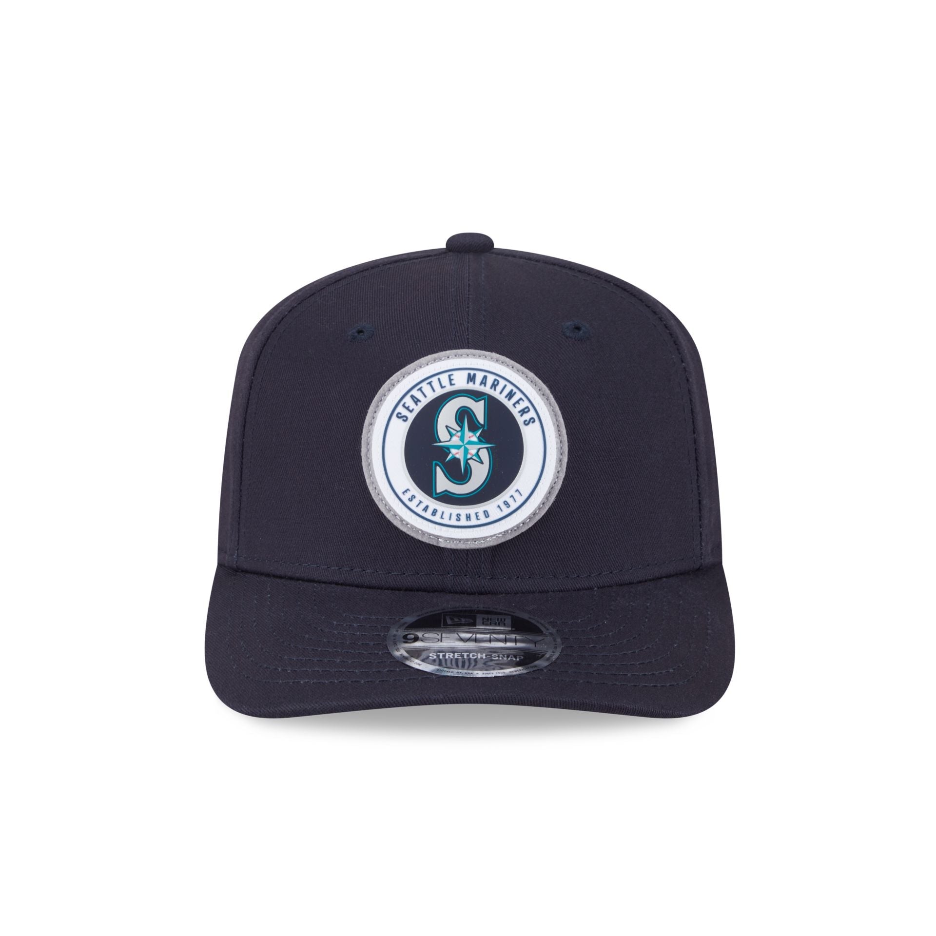 Seattle Mariners Circle Patch 9SEVENTY Stretch-Snap Hat