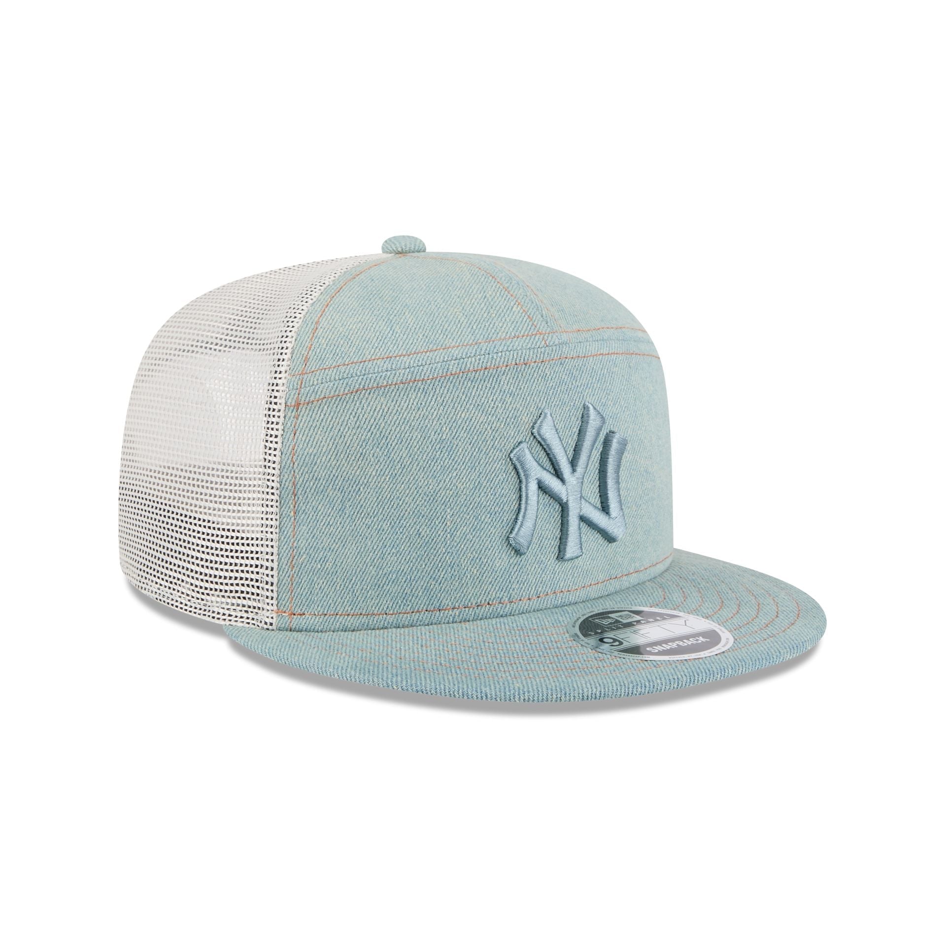 New York Yankees Denim Split Panel 9FIFTY Trucker Hat
