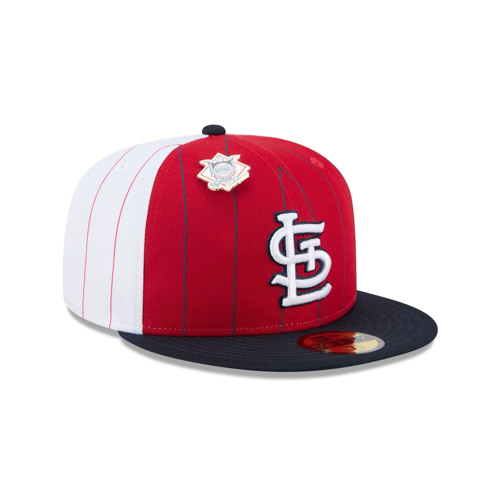 St. Louis Cardinals Pinstripe League Pin 59FIFTY Fitted Hat