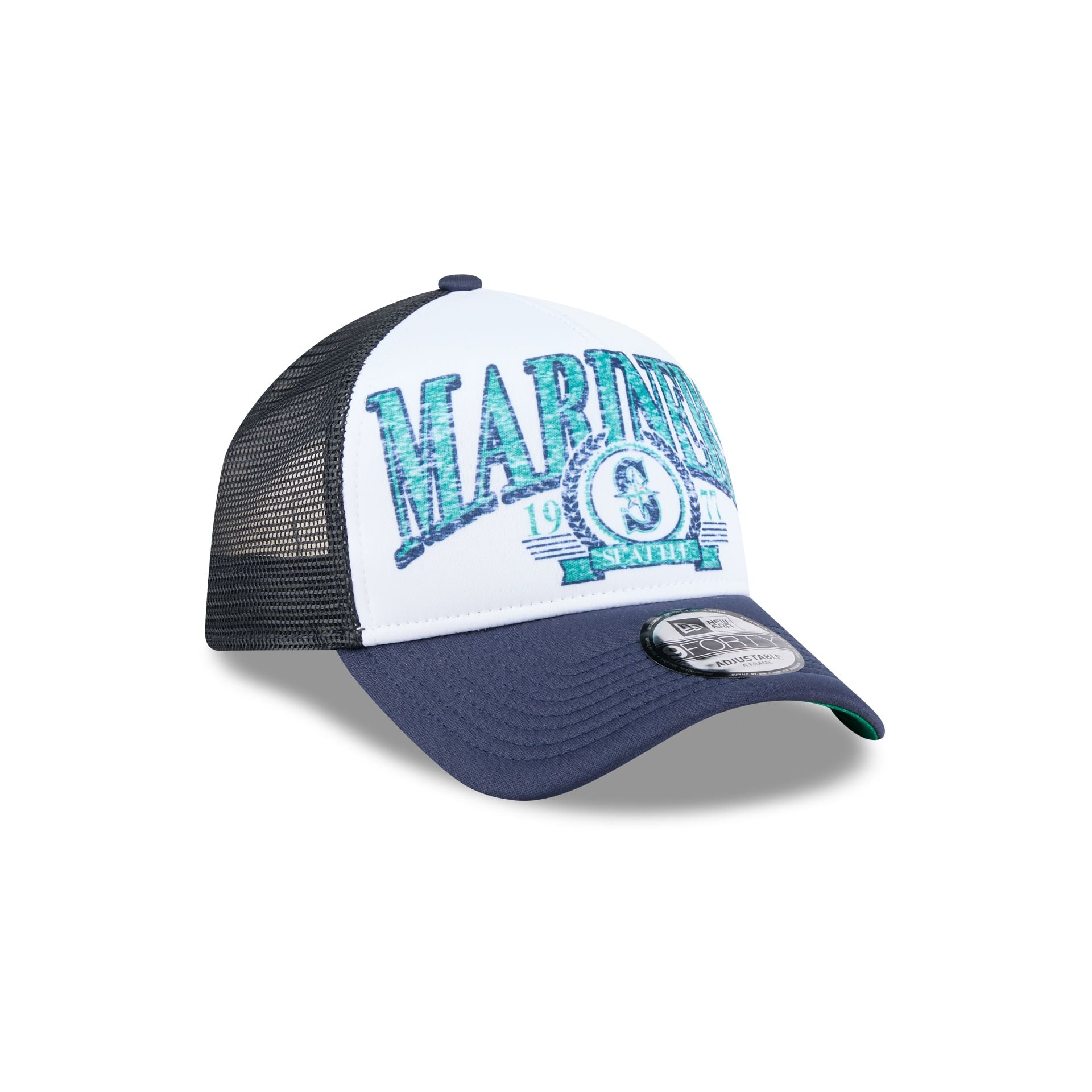 Seattle Mariners Distressed 9FORTY A-Frame Trucker Hat