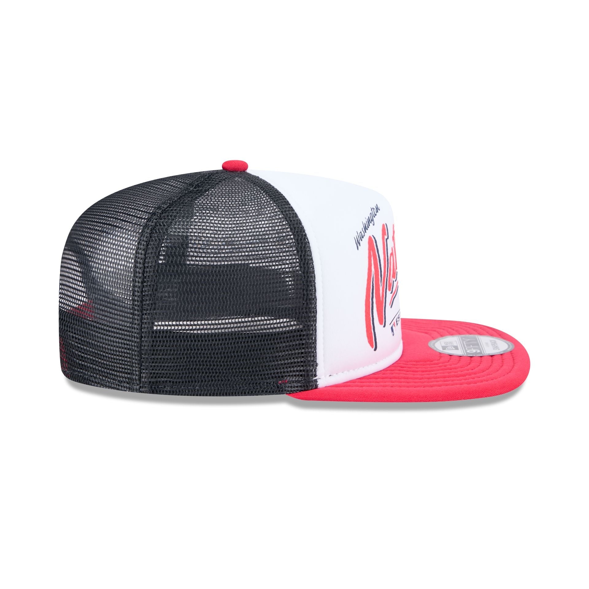 Washington Nationals Retro Script 9FIFTY A-Frame Trucker Hat