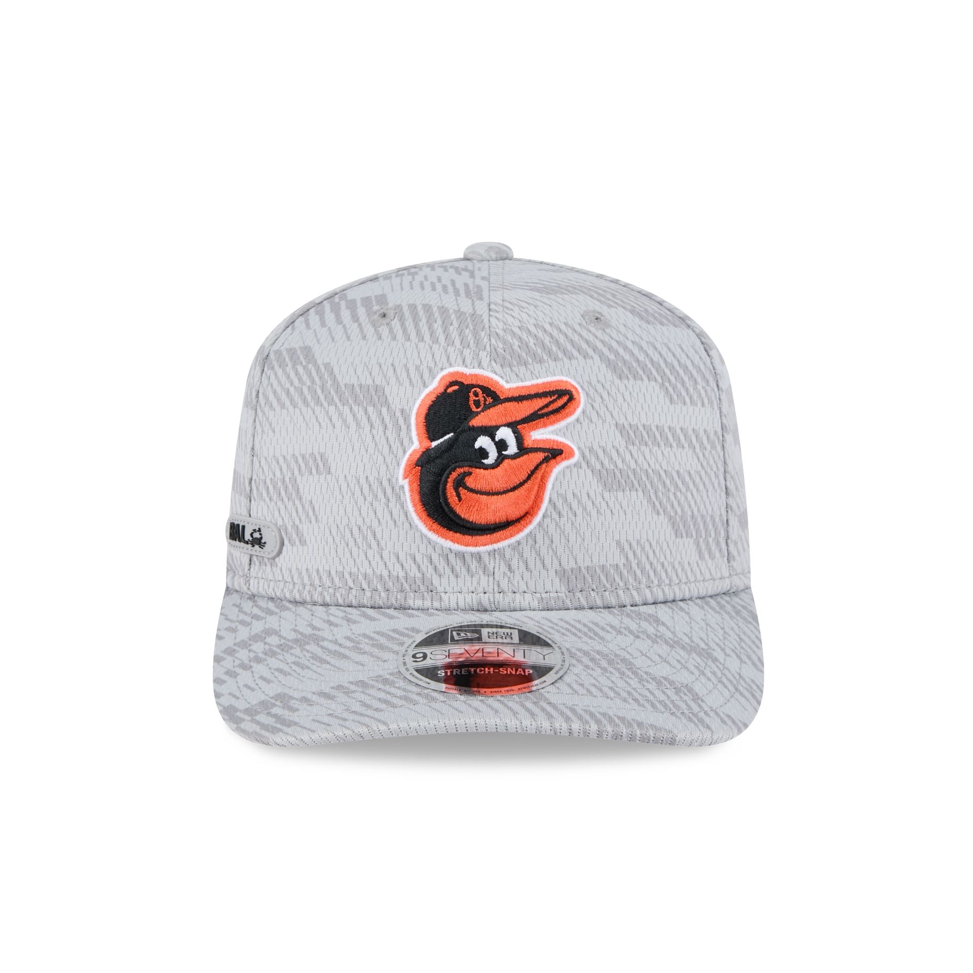 Baltimore Orioles 2025 Clubhouse Gray 9SEVENTY Stretch-Snap Hat