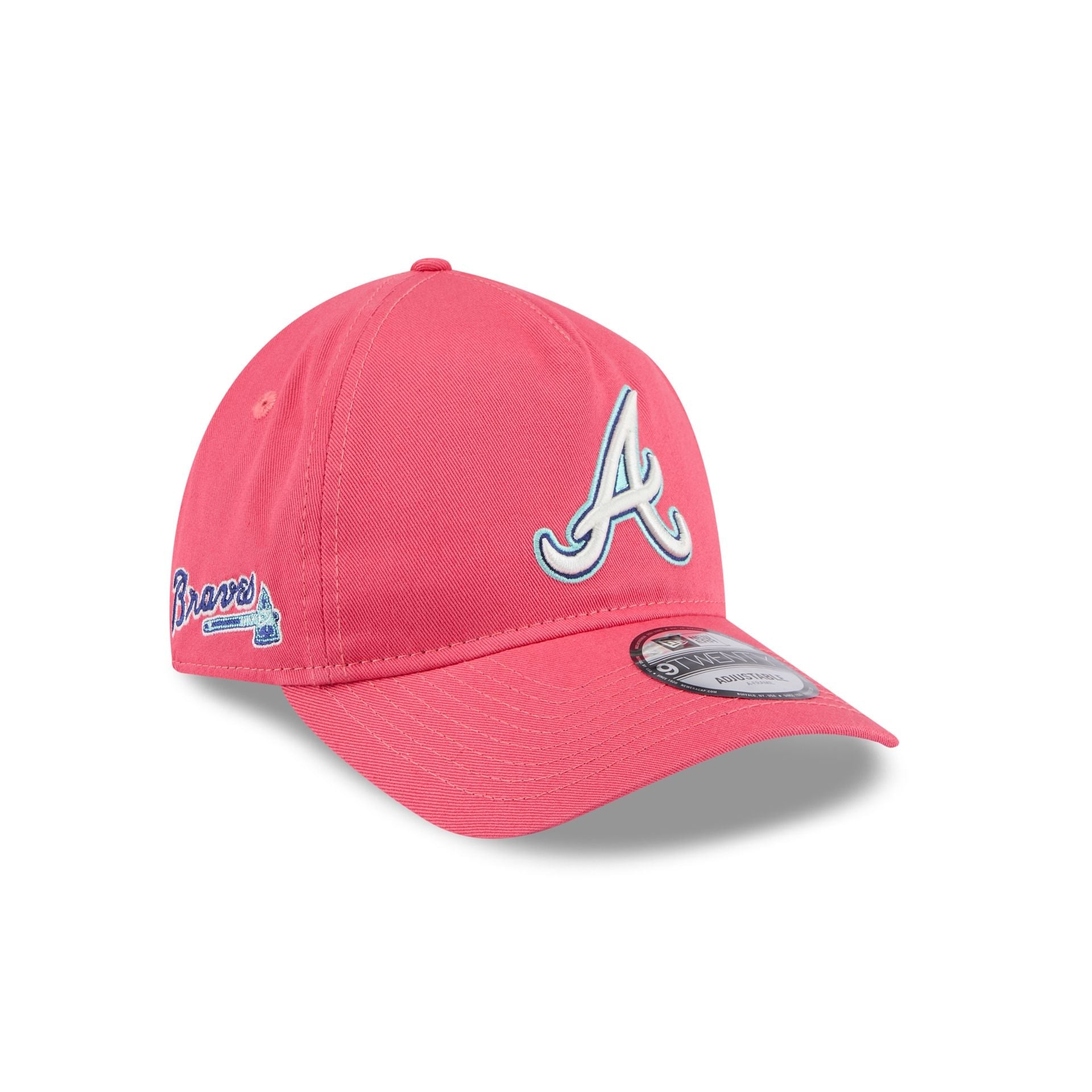 Atlanta Braves Coral 9TWENTY A-Frame Adjustable Hat