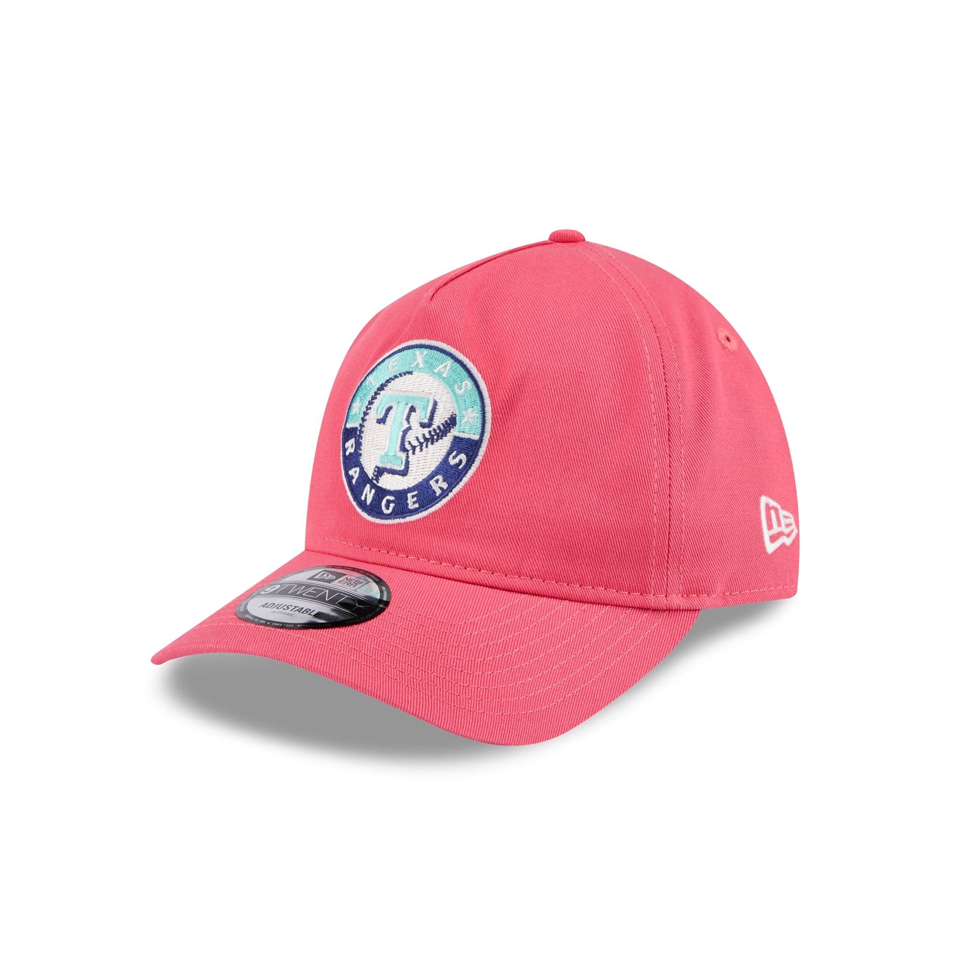 Texas Rangers Coral 9TWENTY A-Frame Adjustable Hat