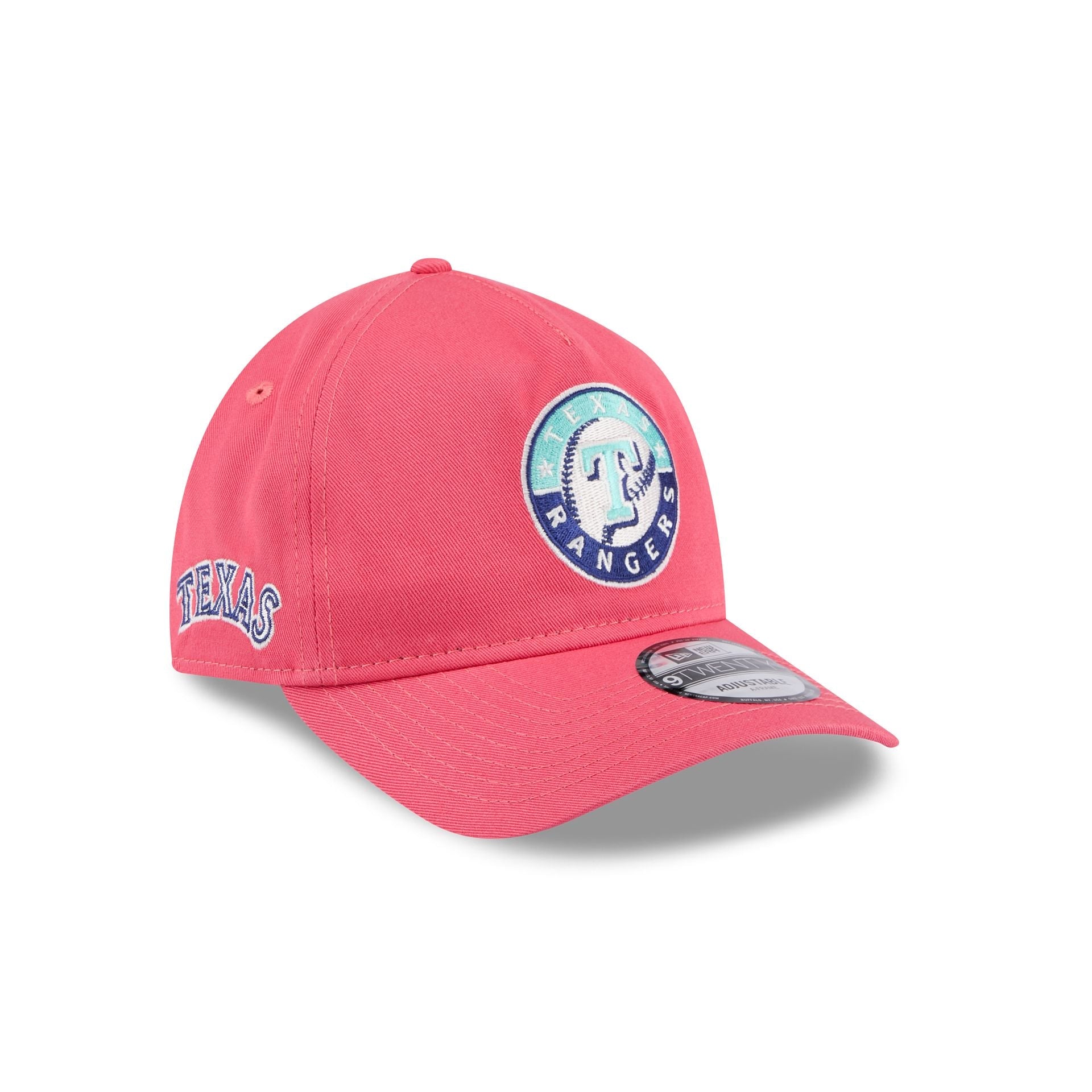 Texas Rangers Coral 9TWENTY A-Frame Adjustable Hat