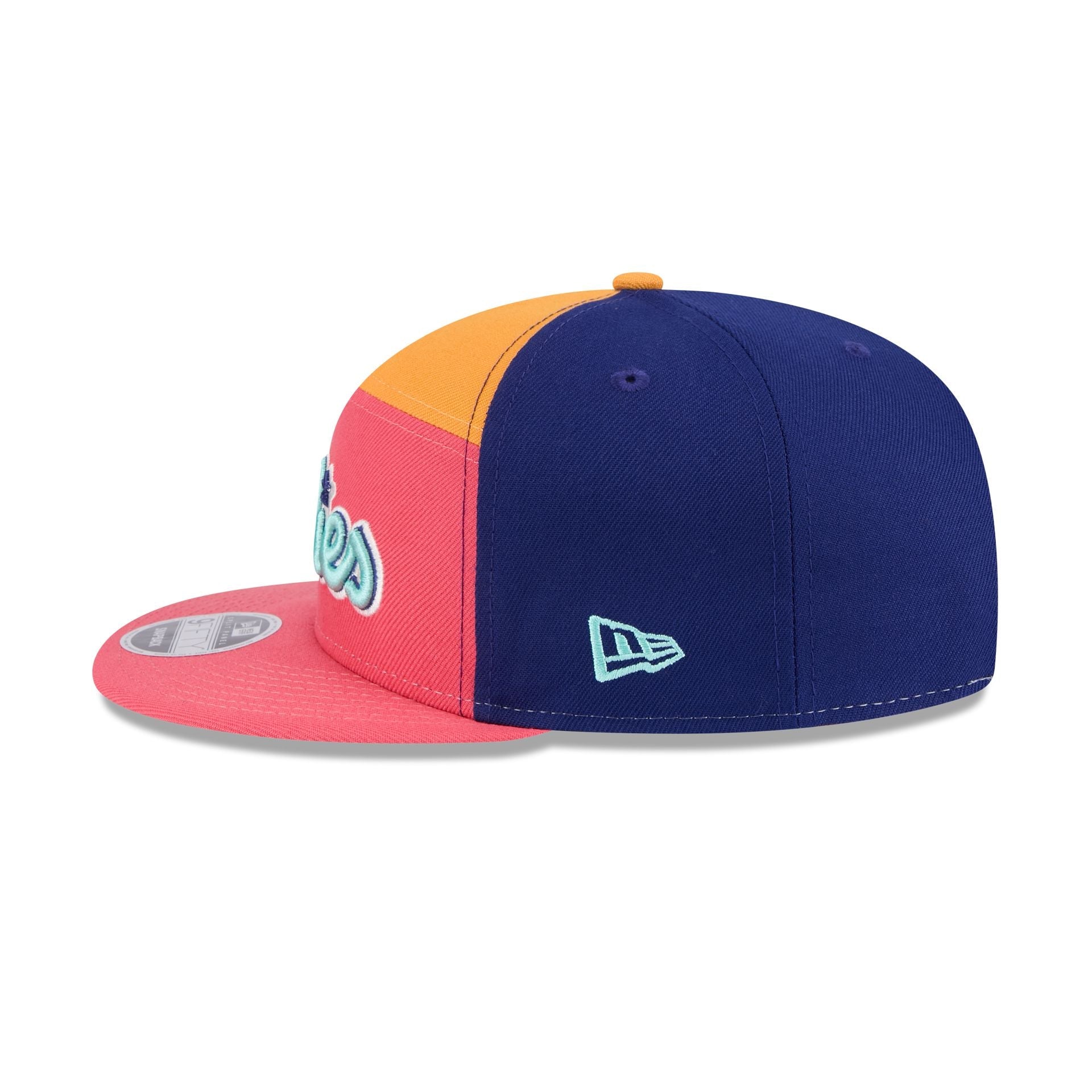 Philadelphia Phillies Coral Split Panel 9FIFTY Snapback Hat