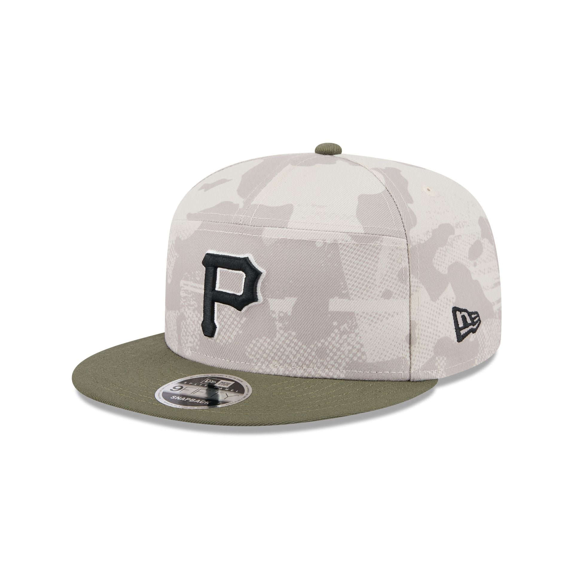 Pittsburgh Pirates Armed Forces Day 2025 Split Panel 9FIFTY Snapback Hat