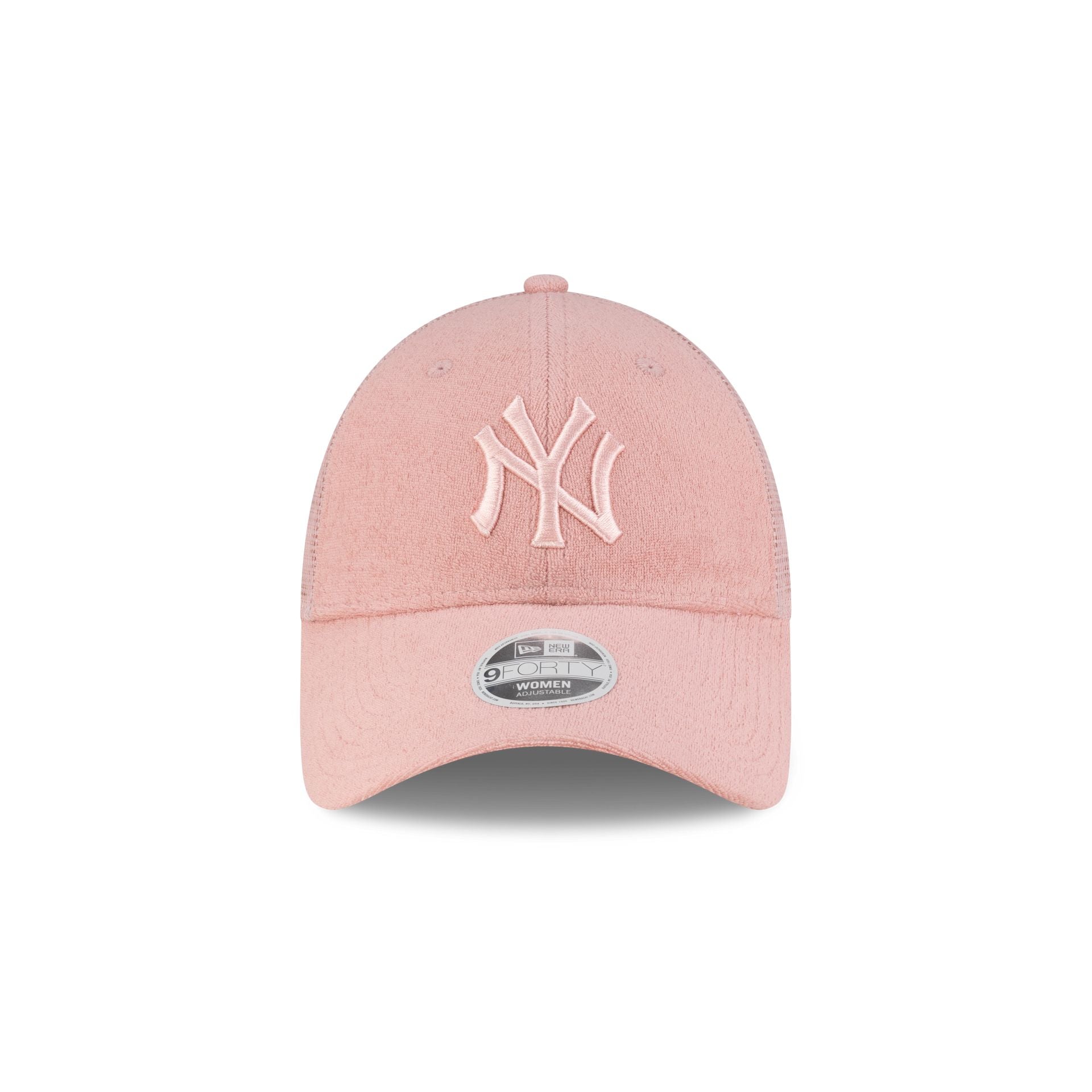 New York Yankees Terry Cloth Pastel Pink Women's 9FORTY Trucker Hat