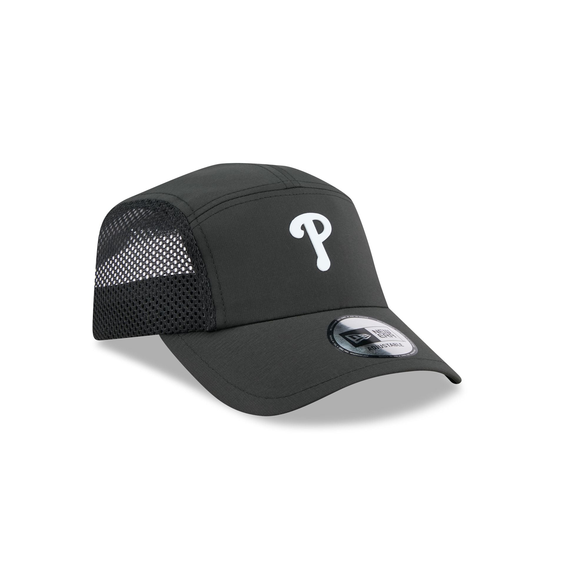 Philadelphia Phillies Black Poly Runner Adjustable Hat