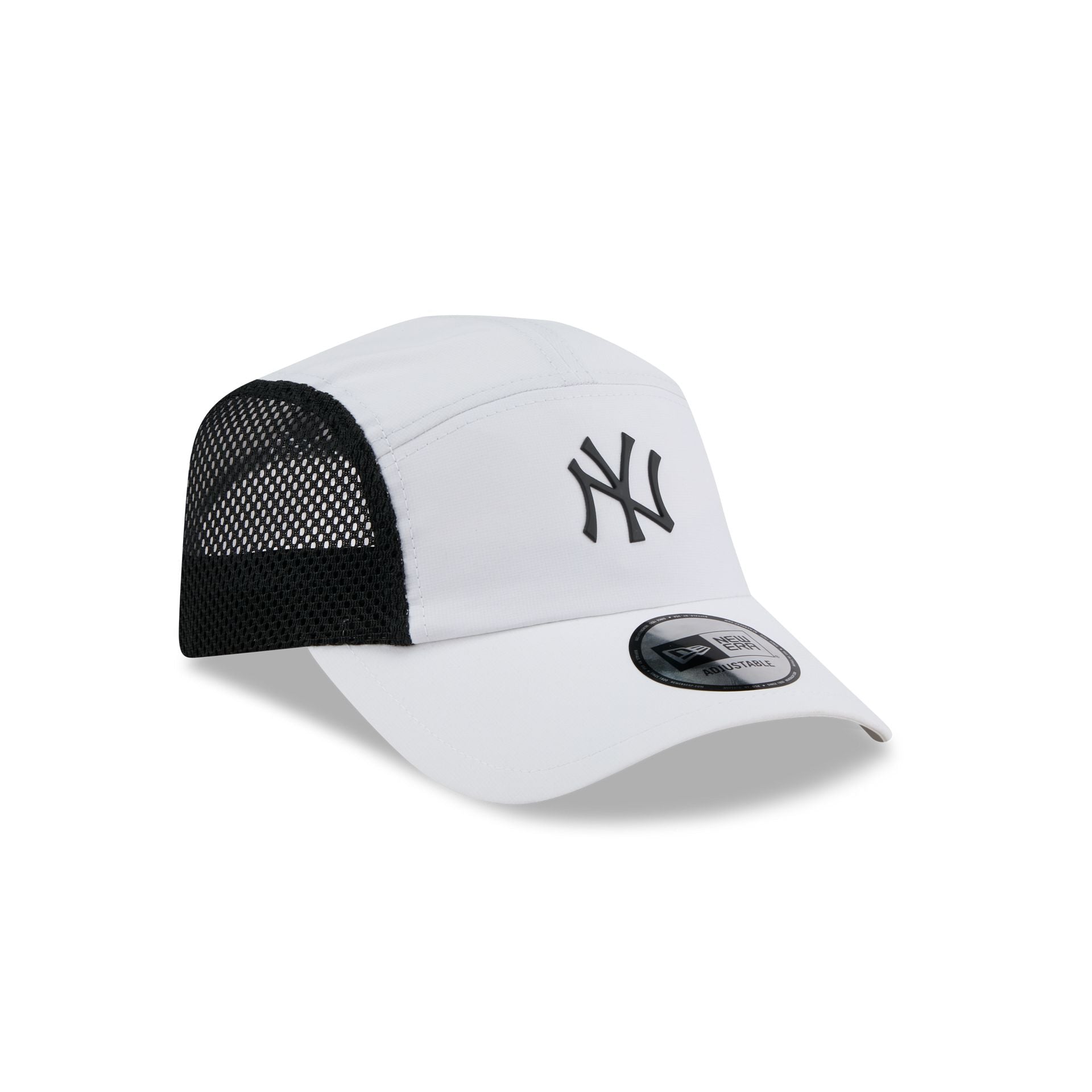 New York Yankees White Poly Runner Adjustable Hat