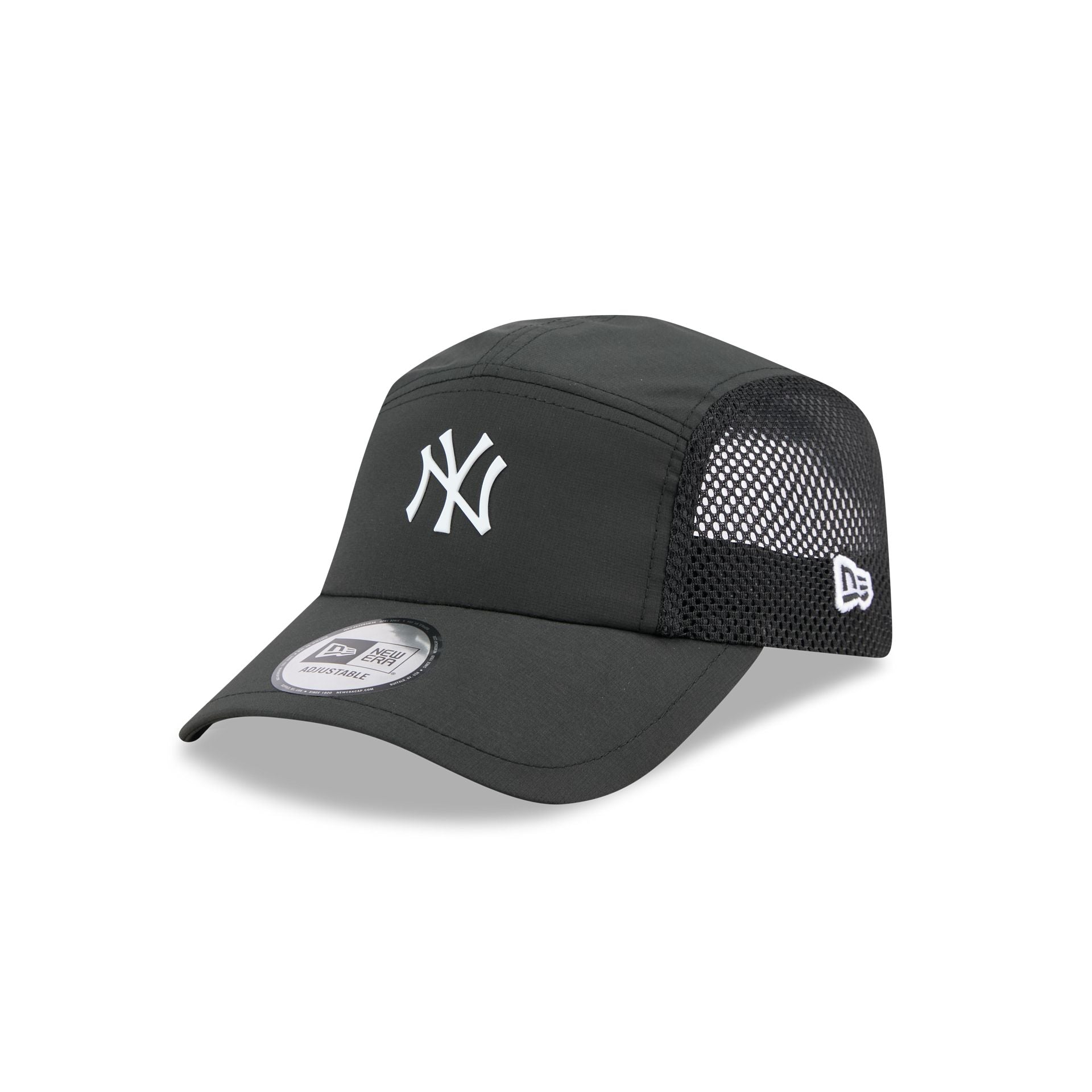 New York Yankees Black Poly Runner Adjustable Hat