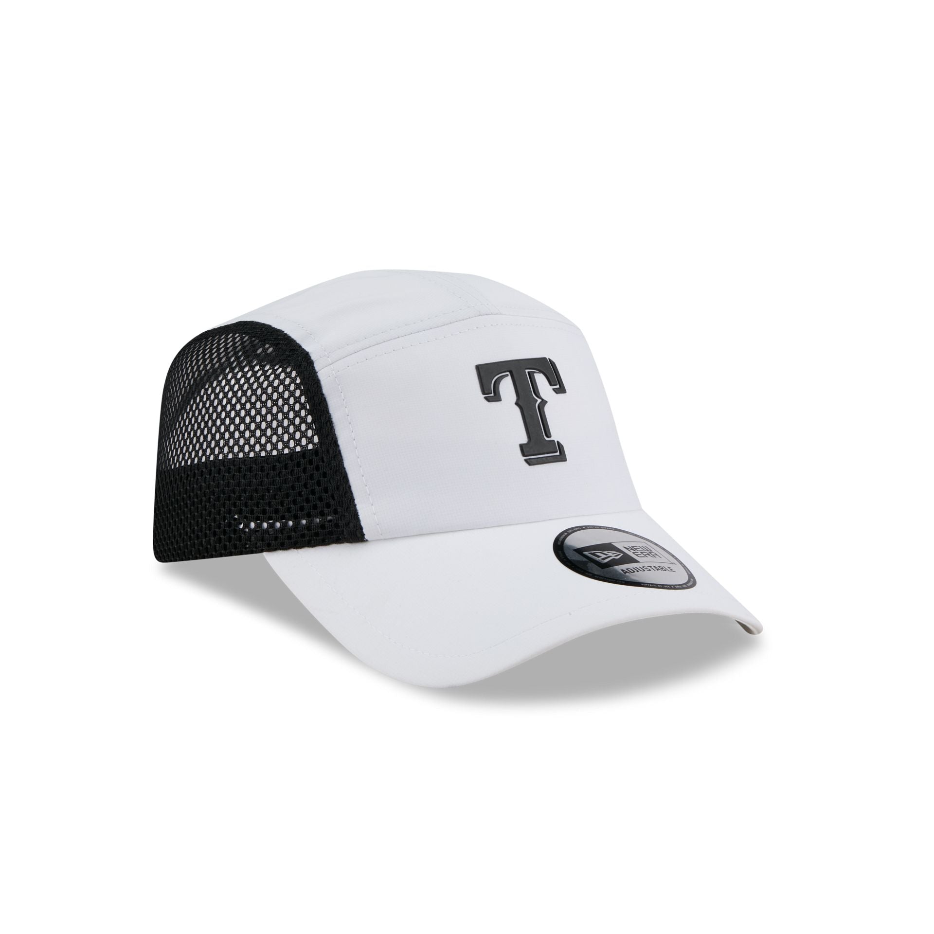 Texas Rangers White Poly Runner Adjustable Hat