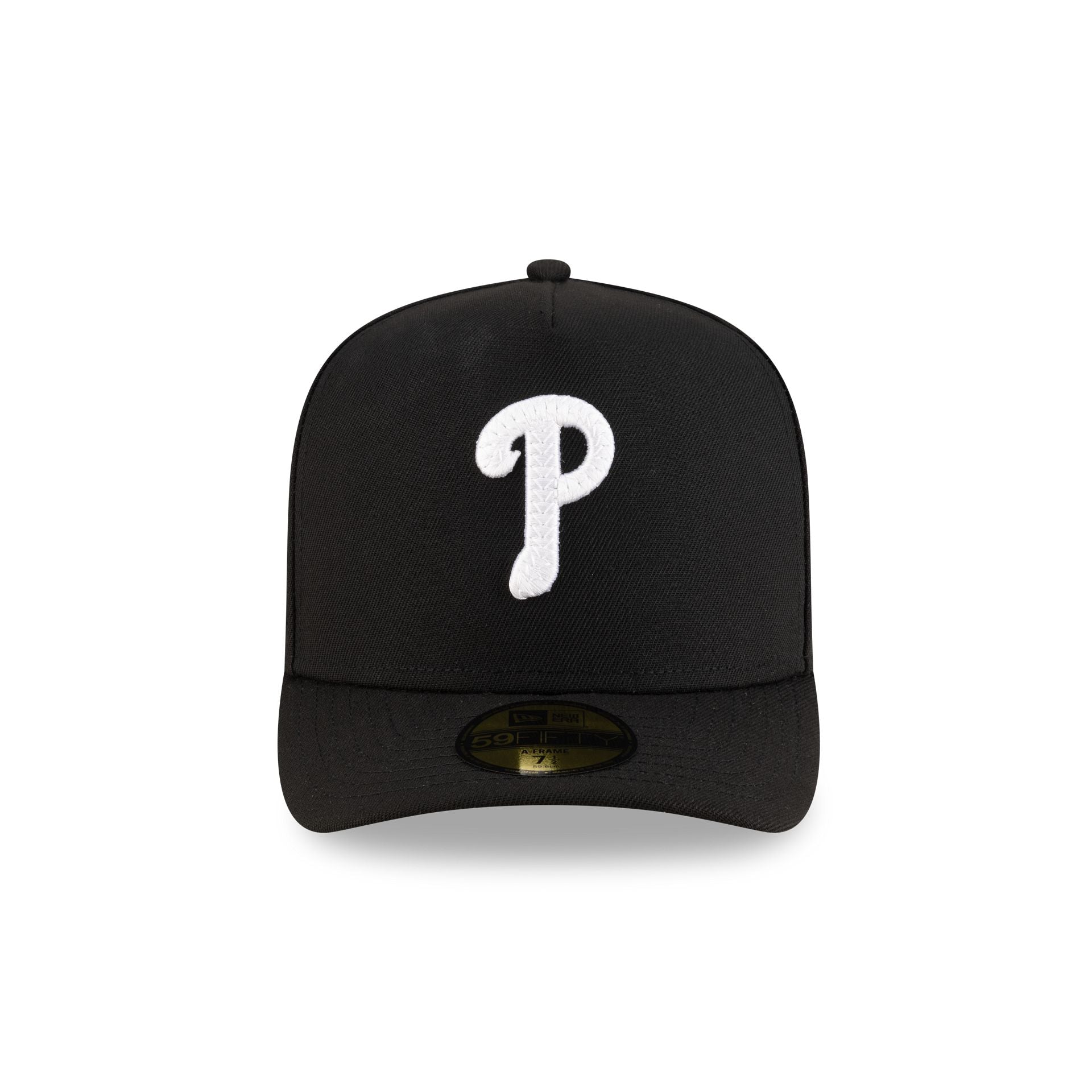 Philadelphia Phillies Black Script Safety Pin 59FIFTY A-Frame Fitted Hat