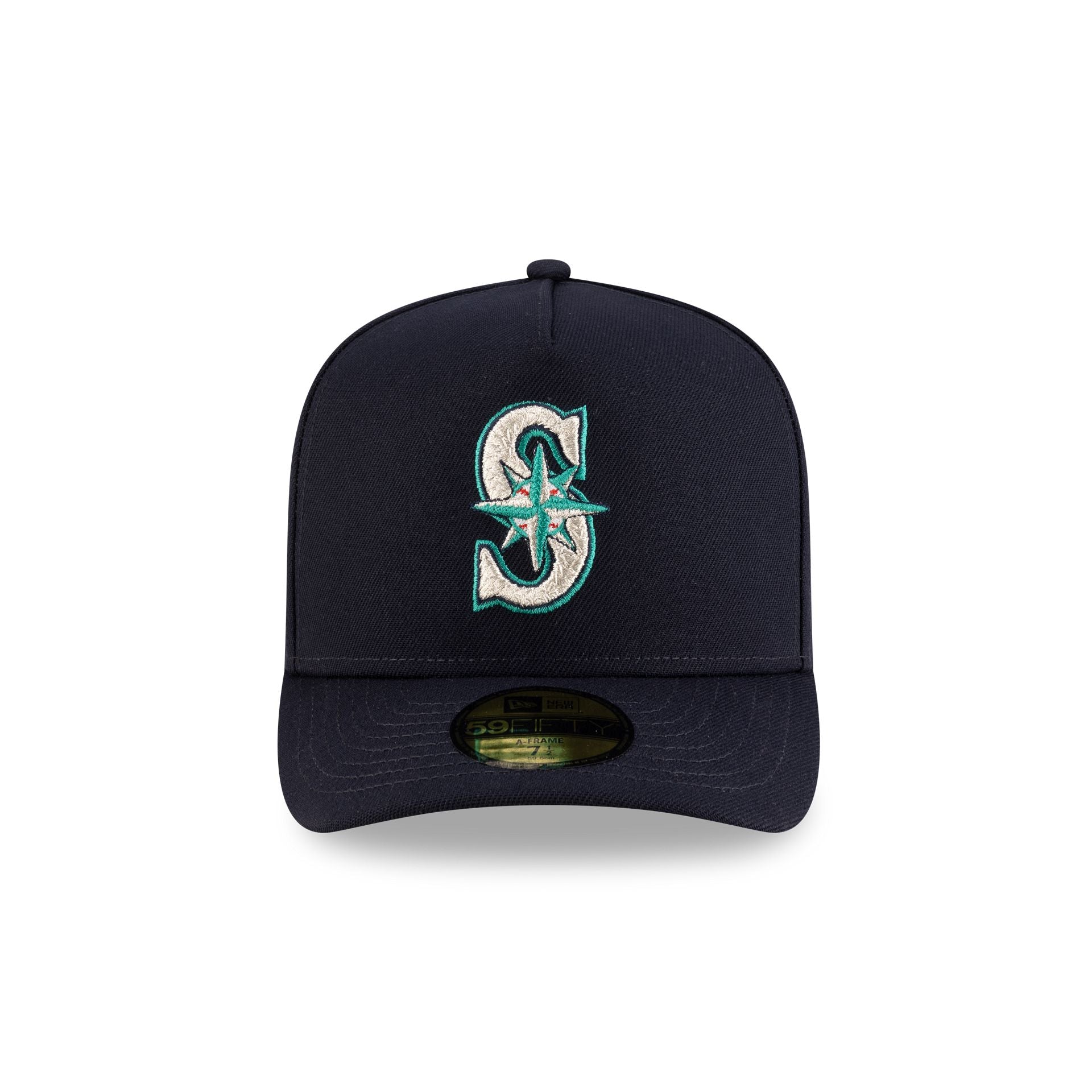 Seattle Mariners Script Safety Pin 59FIFTY A-Frame Fitted Hat