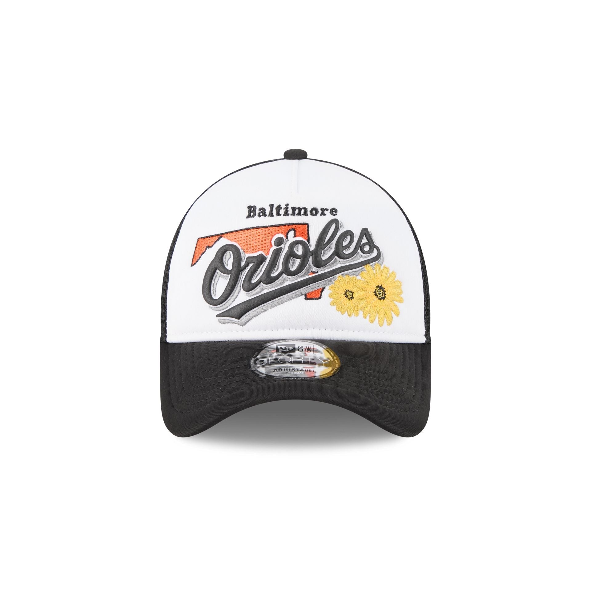 Baltimore Orioles State Flower 9FORTY A-Frame Trucker Hat