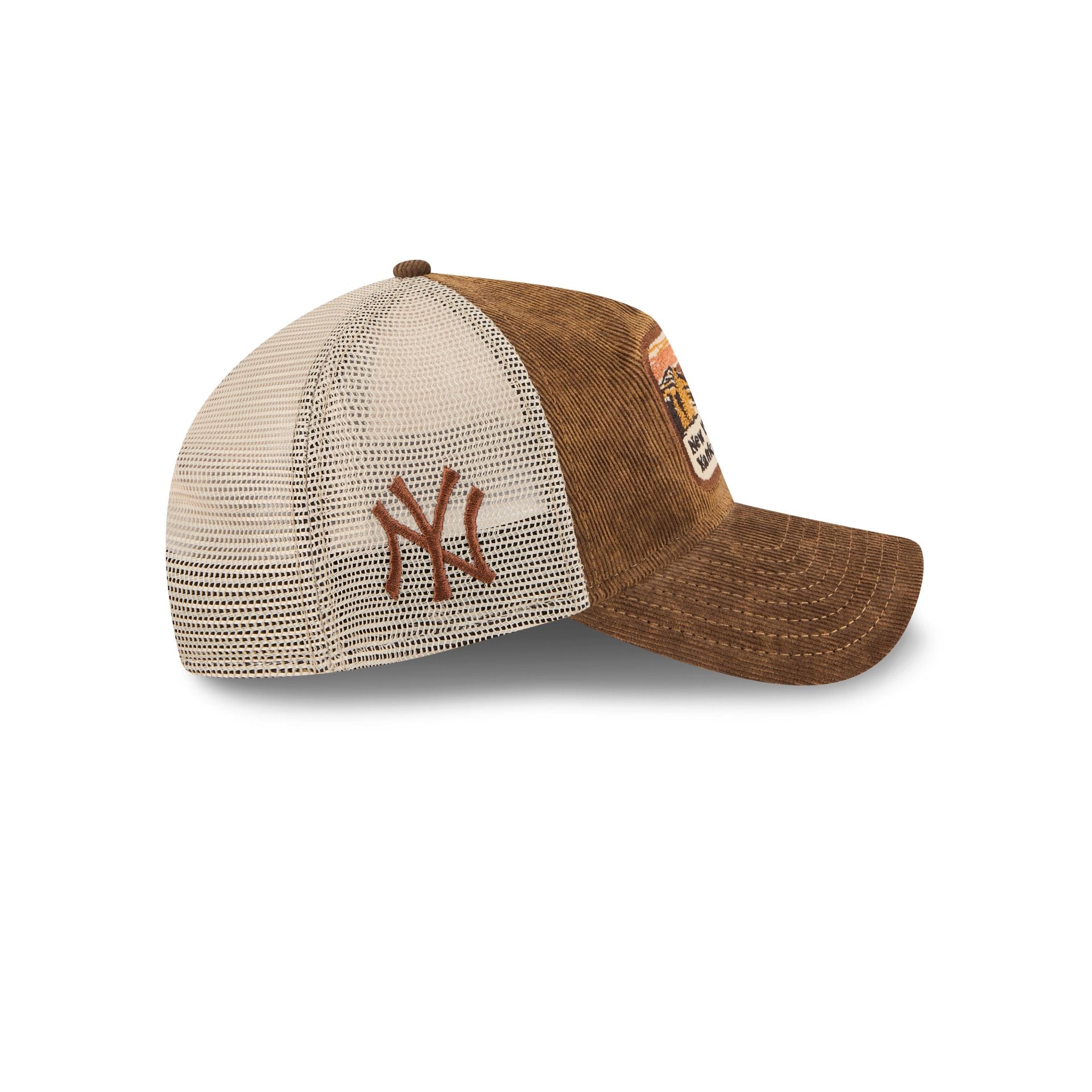 New York Yankees Vintage Landscape Brown 9TWENTY A-Frame Trucker Hat
