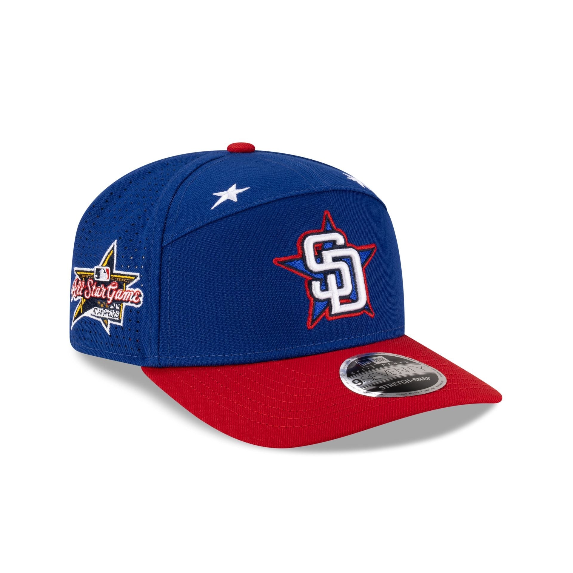 San Diego Padres 2025 All-Star Game Workout Split Panel 9SEVENTY Stretch-Snap Hat