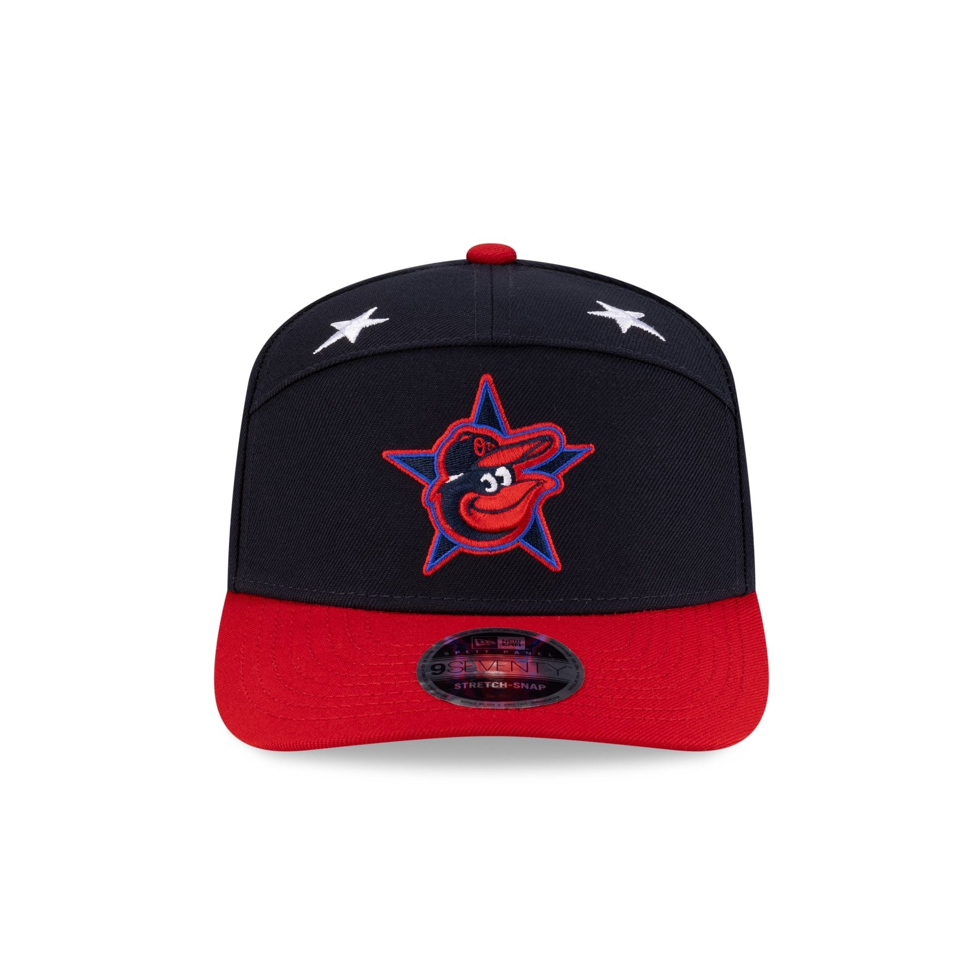Baltimore Orioles 2025 All-Star Game Workout Split Panel 9SEVENTY Stretch-Snap Hat