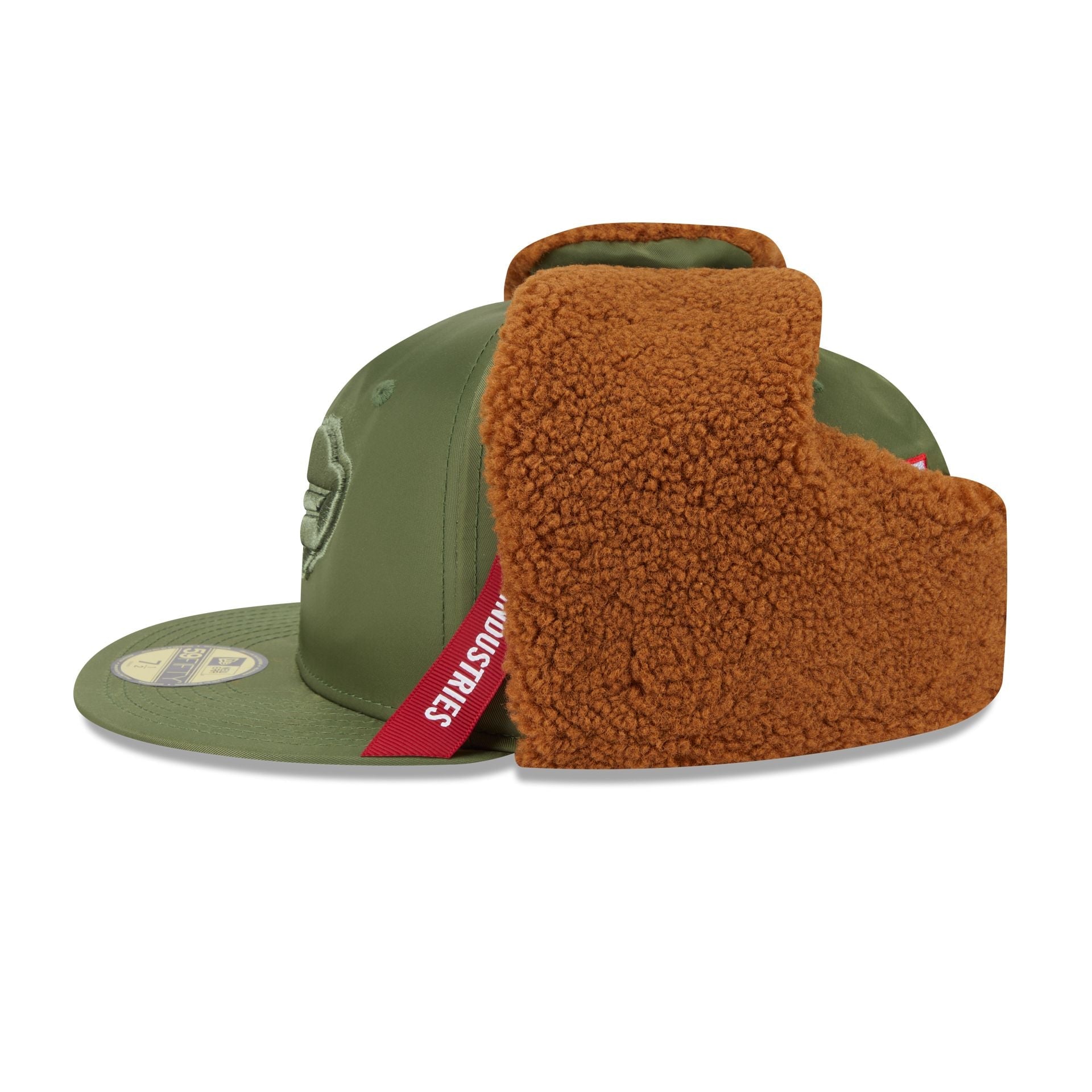 Alpha Industries x Buffalo Bills Olive Green Dog Ear 59FIFTY Fitted Hat