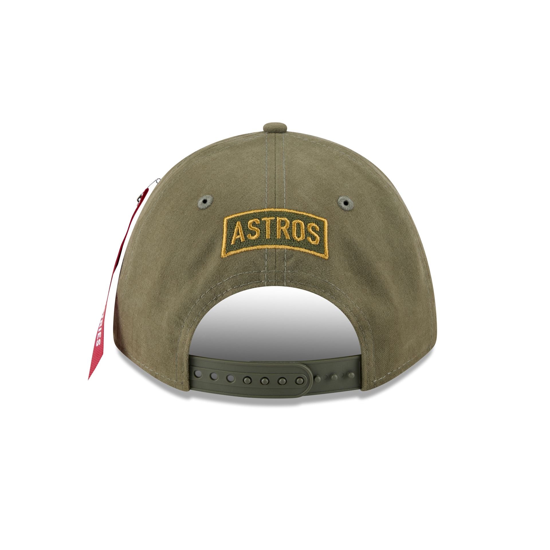 Alpha Industries x Houston Astros Olive Green 9FORTY M-Crown A-Frame Snapback Hat