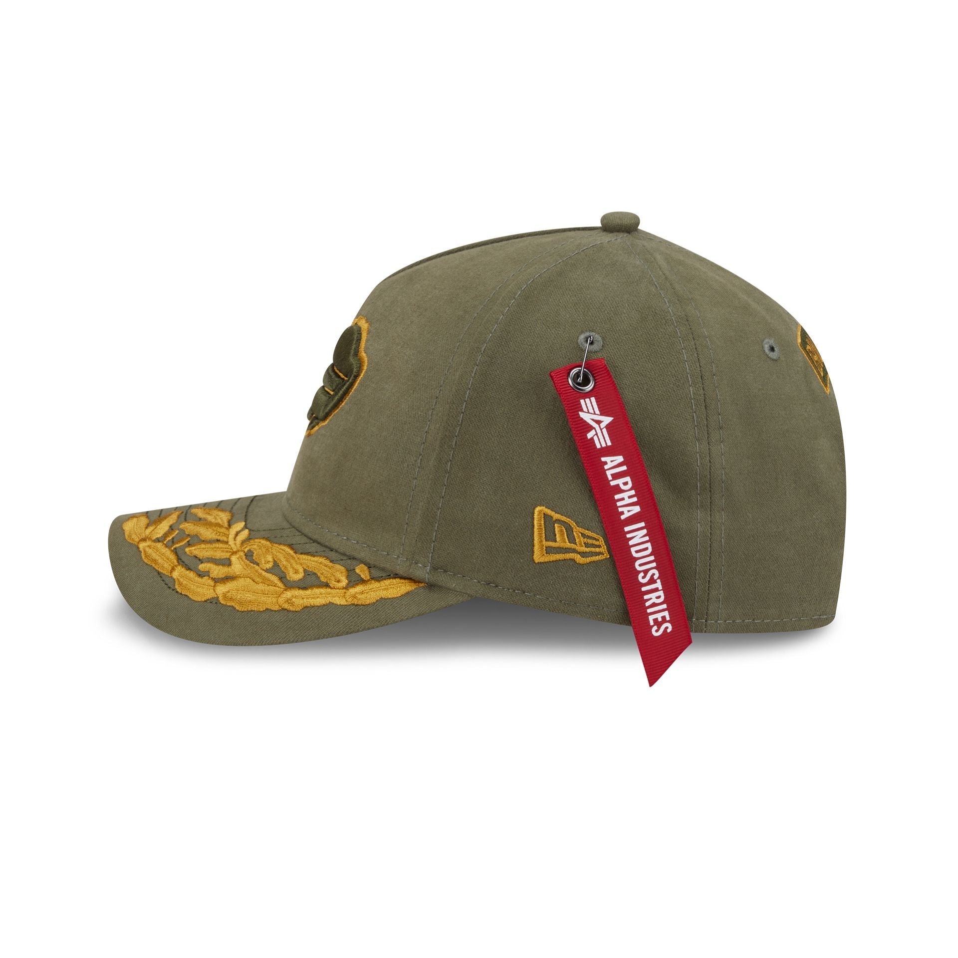 Alpha Industries x Buffalo Bills Olive Green 9FORTY M-Crown A-Frame Snapback Hat