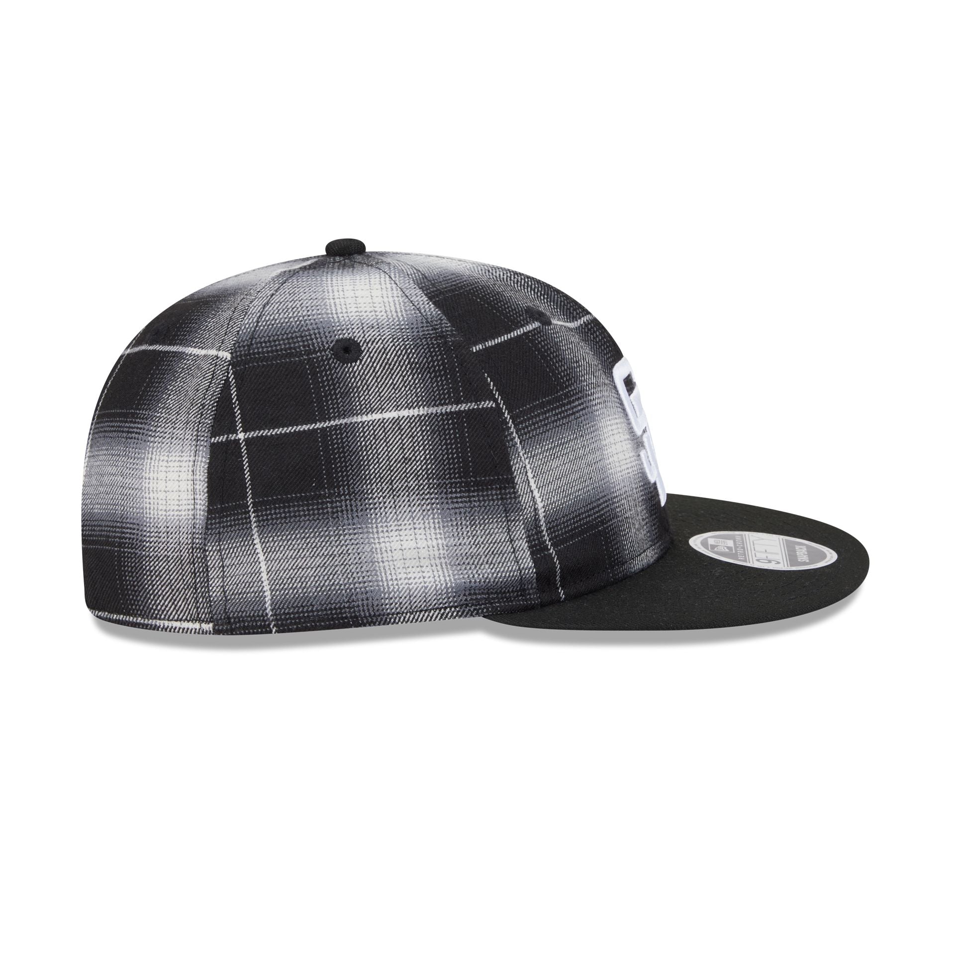 San Diego Padres Black and White Plaid Retro Crown 9FIFTY Snapback Hat