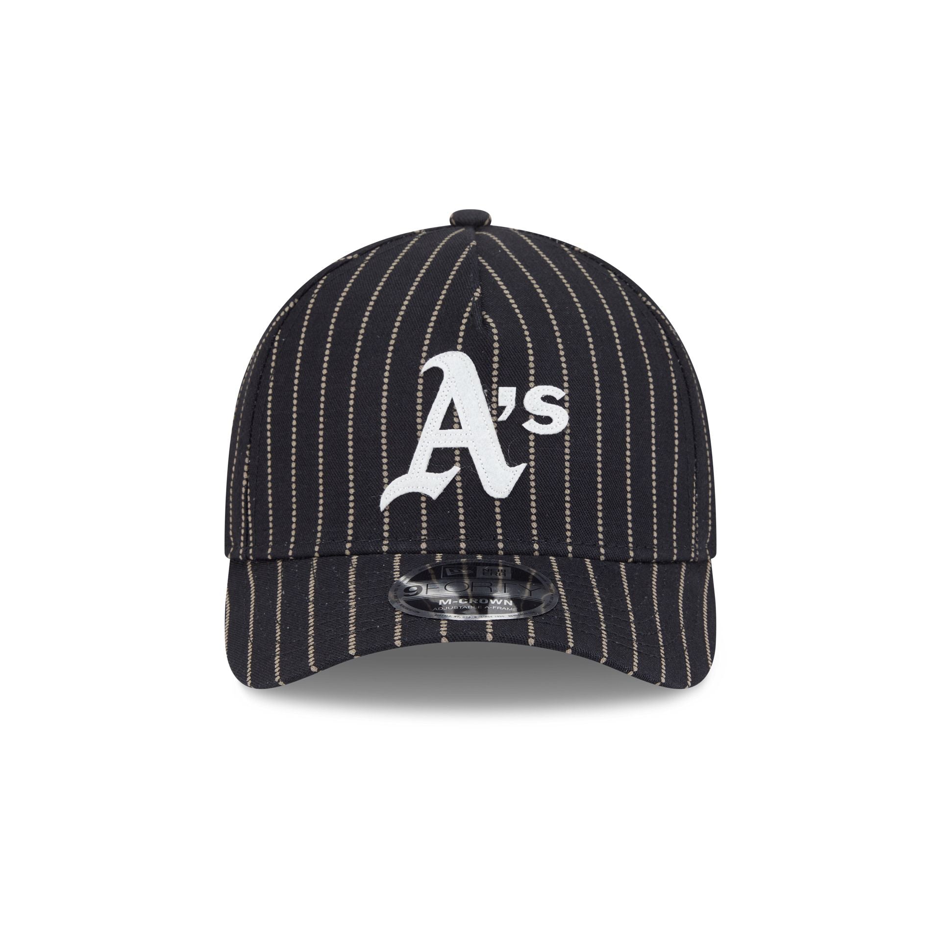 Athletics Dotted Pinstripe 9FORTY M-Crown A-Frame Adjustable Hat