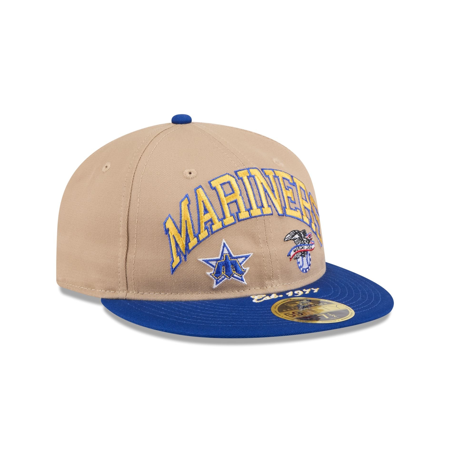 Seattle Mariners Camel Retro Crown 59FIFTY Fitted Hat