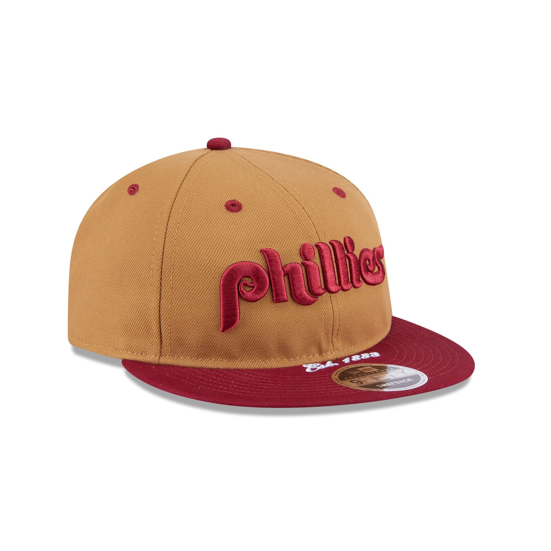 Philadelphia Phillies Wheat Retro Crown 9FIFTY Snapback Hat