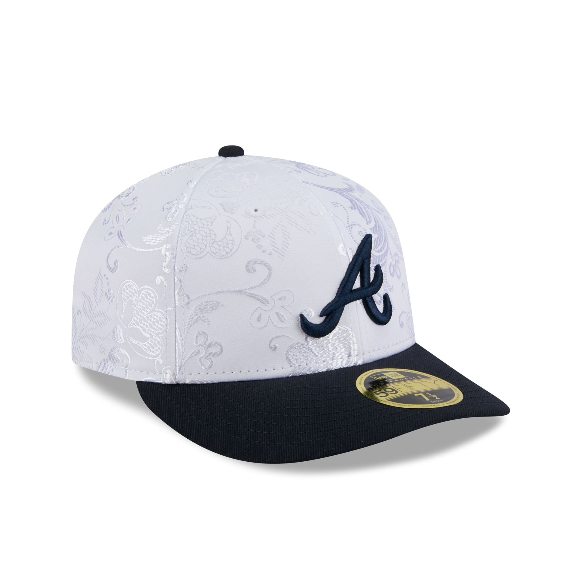 Atlanta Braves Floral Shine Low Profile 59FIFTY Fitted Hat