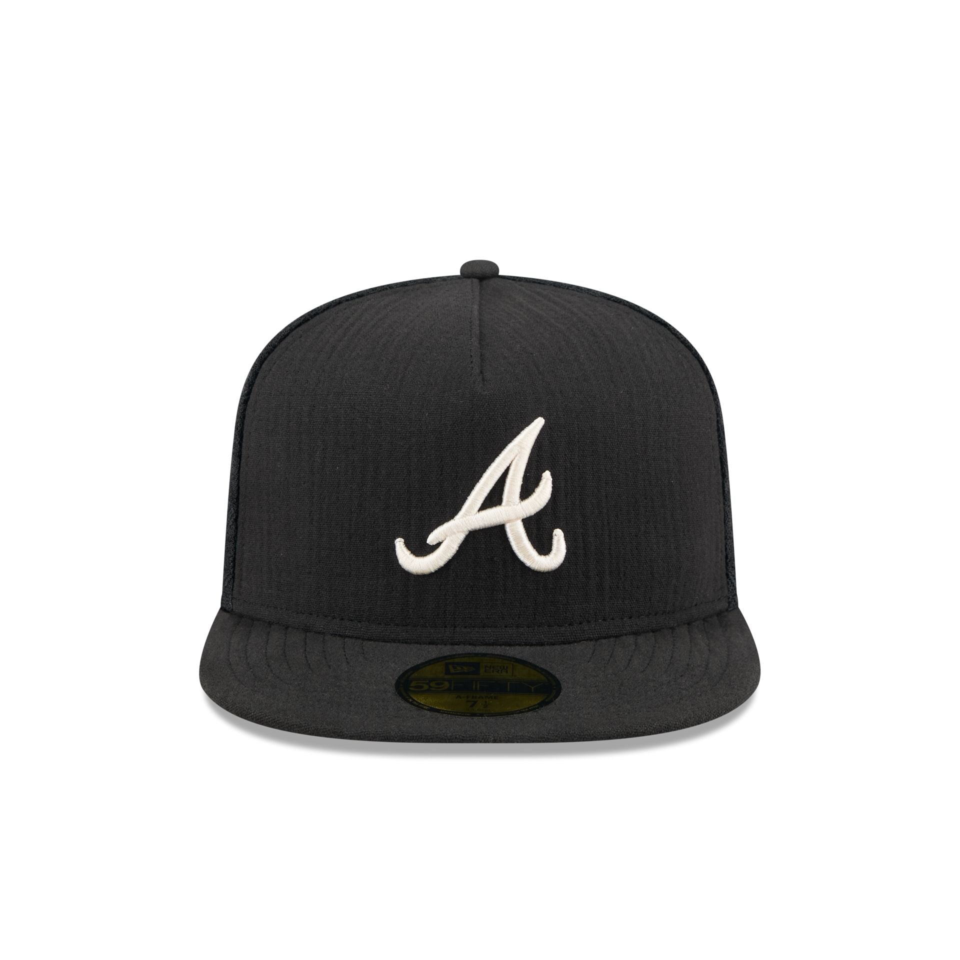 Atlanta Braves Black Mesh 59FIFTY A-Frame Fitted Hat