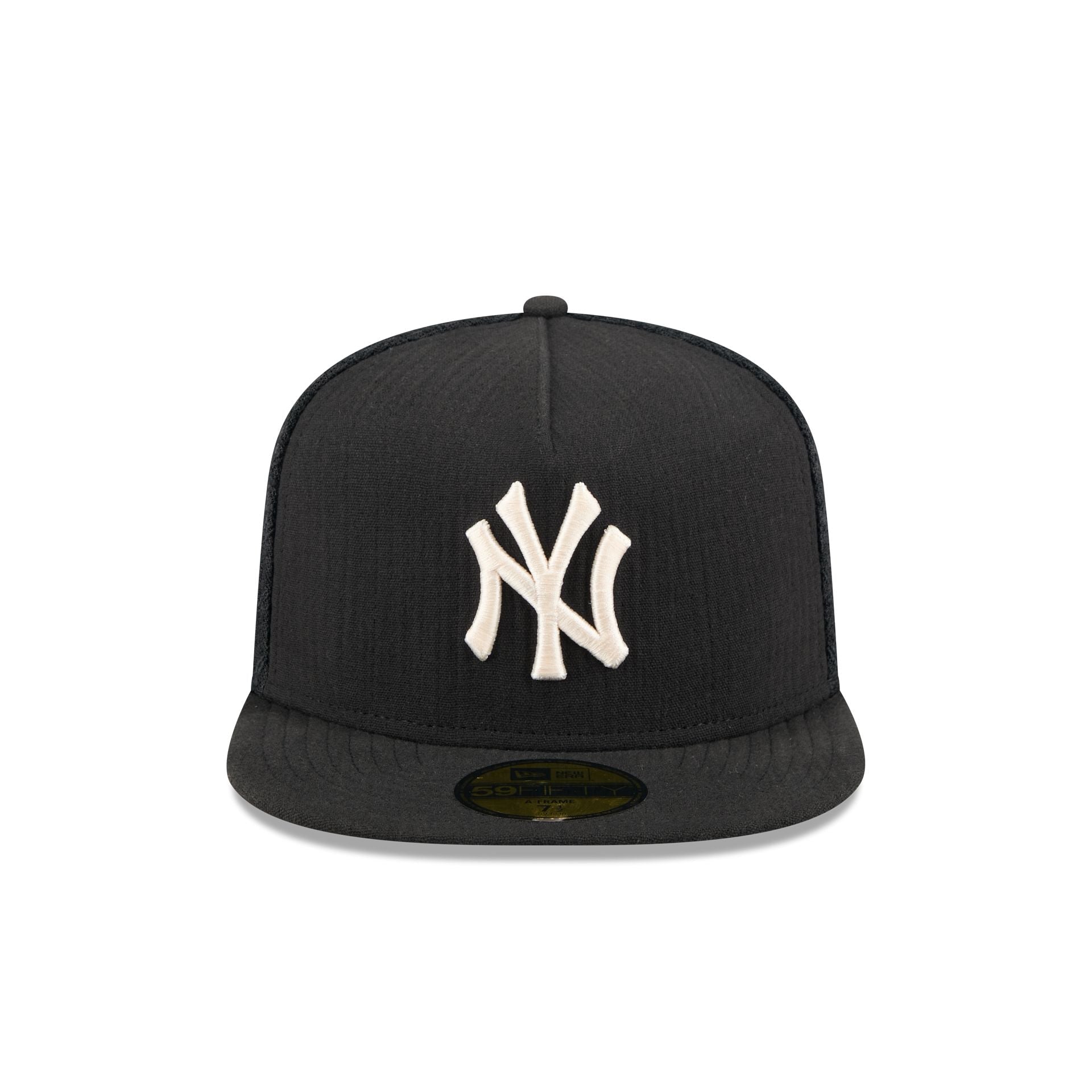New York Yankees Black Mesh 59FIFTY A-Frame Fitted Hat