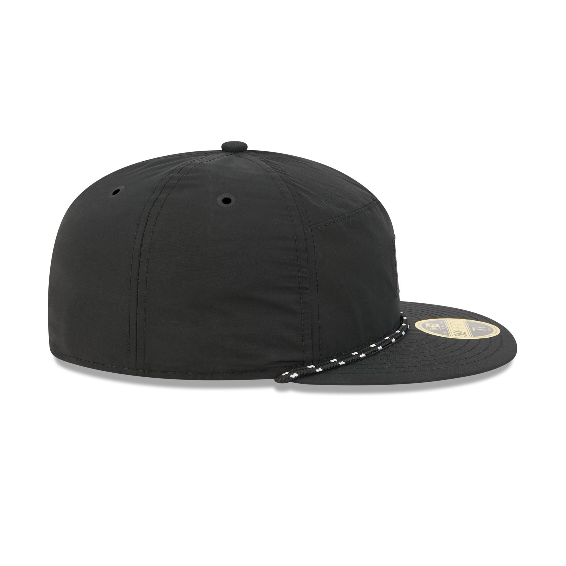 San Diego Padres Black Poly Rope Split Panel 59FIFTY Fitted Hat