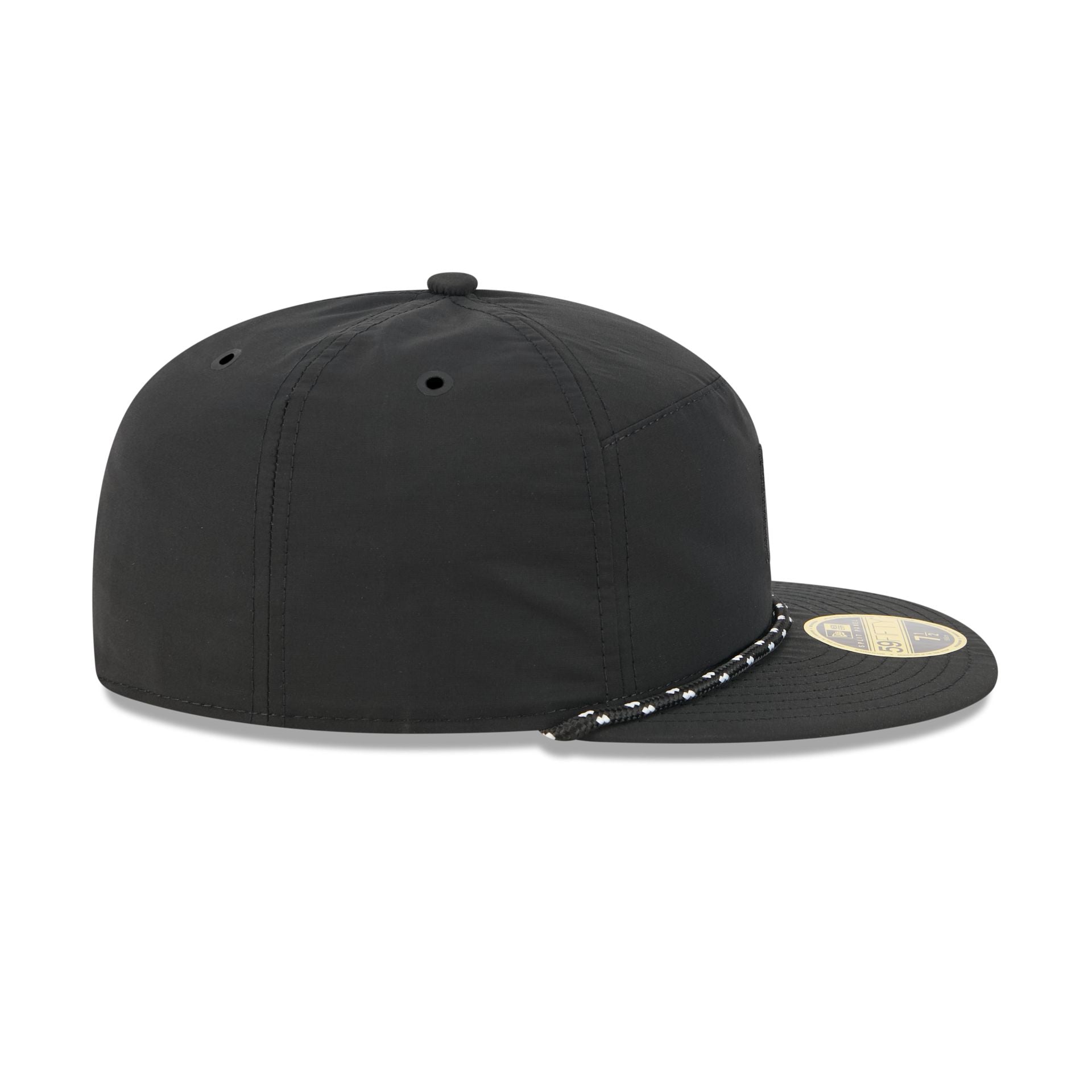 San Francisco Giants Black Poly Rope Split Panel 59FIFTY Fitted Hat